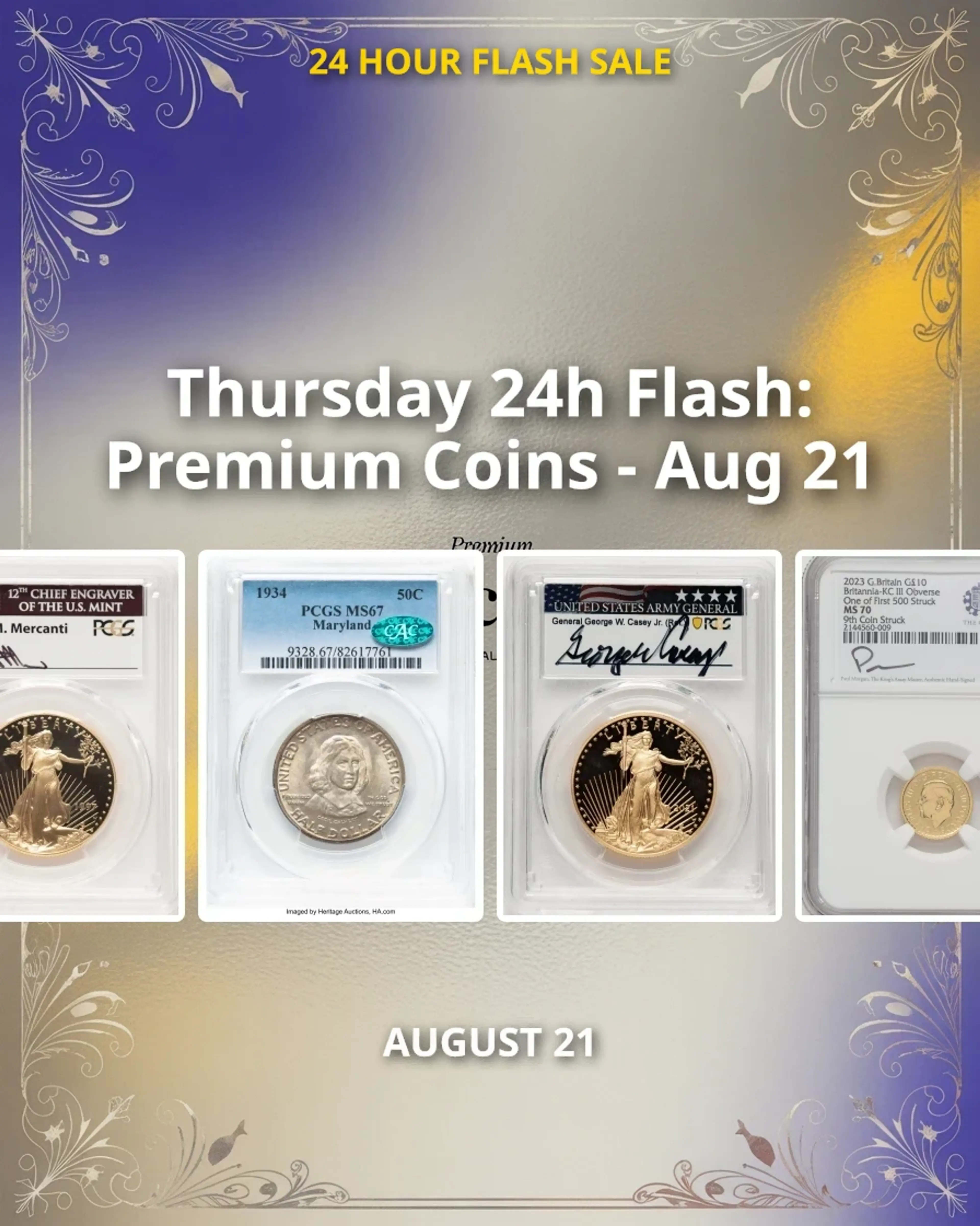 Thursday 24h Flash: Premium Coins - Aug 21