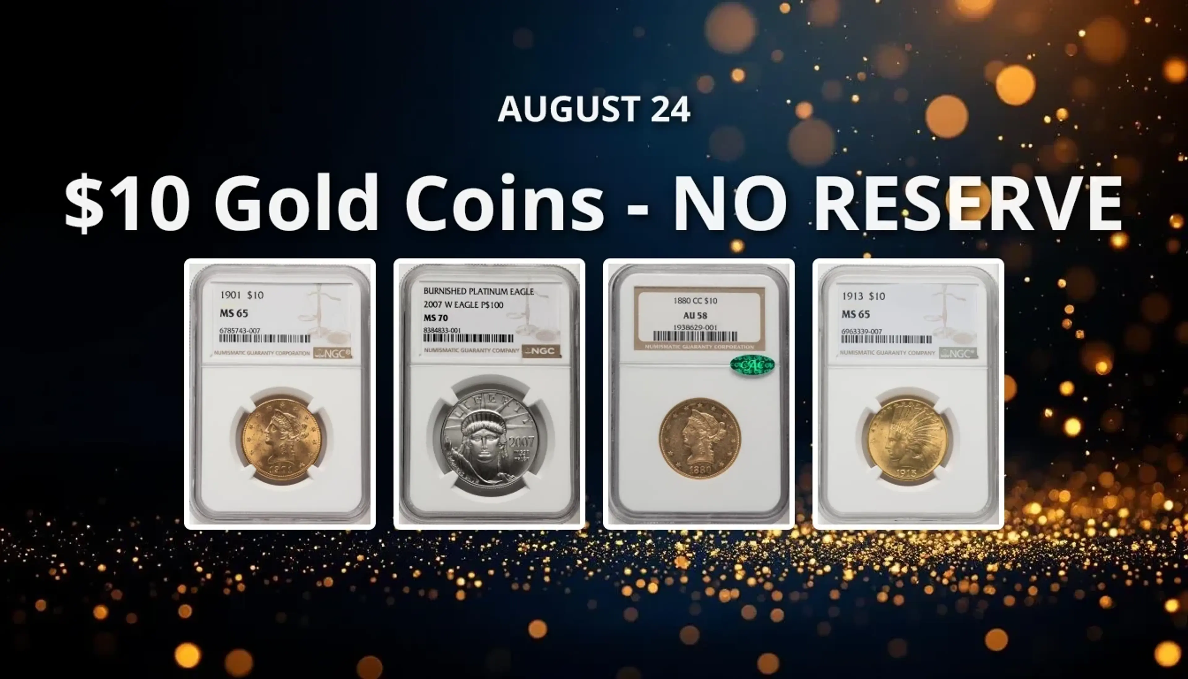 $10 Gold Coins - NO RESERVE