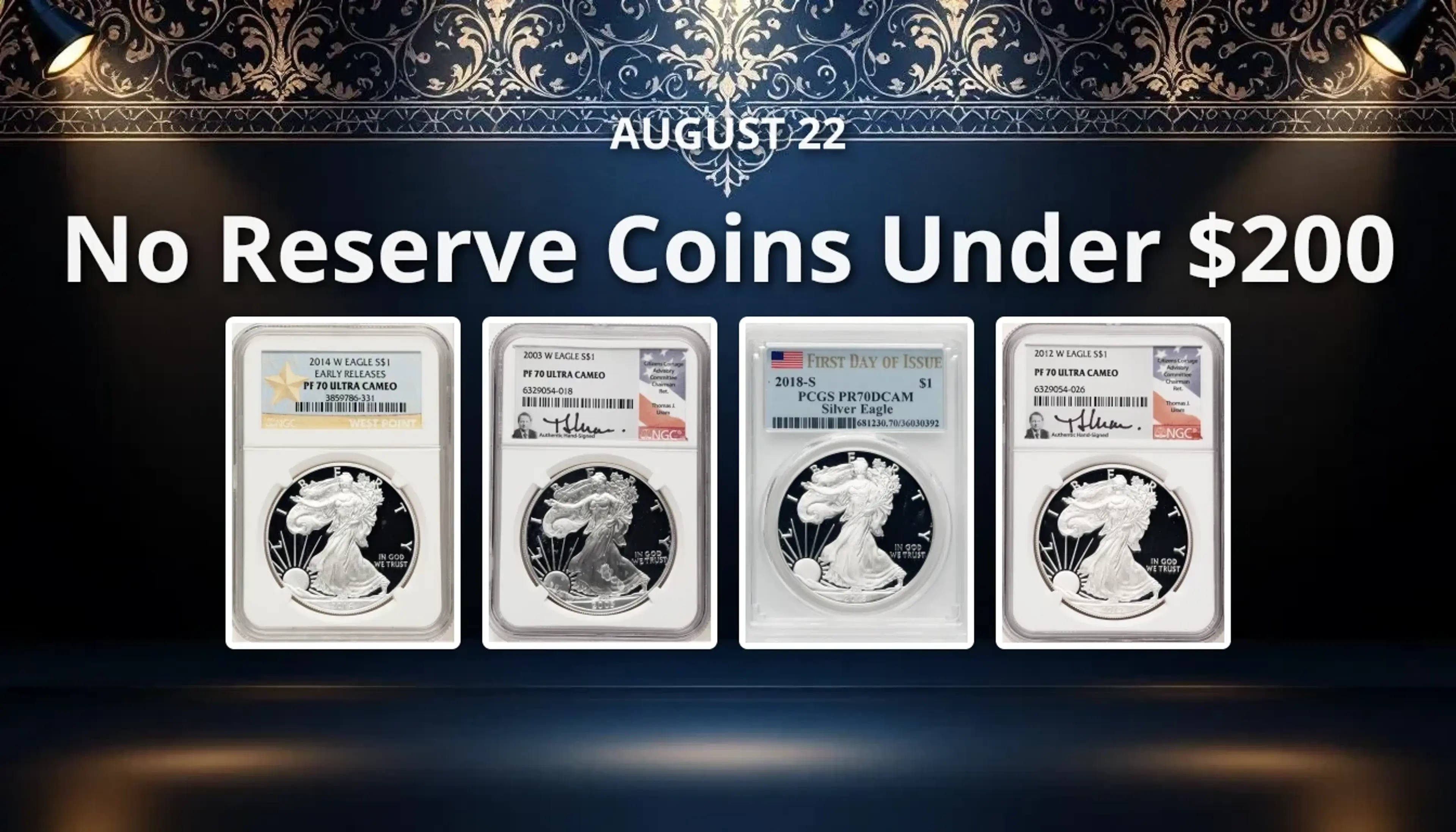 No Reserve Coins Under $200