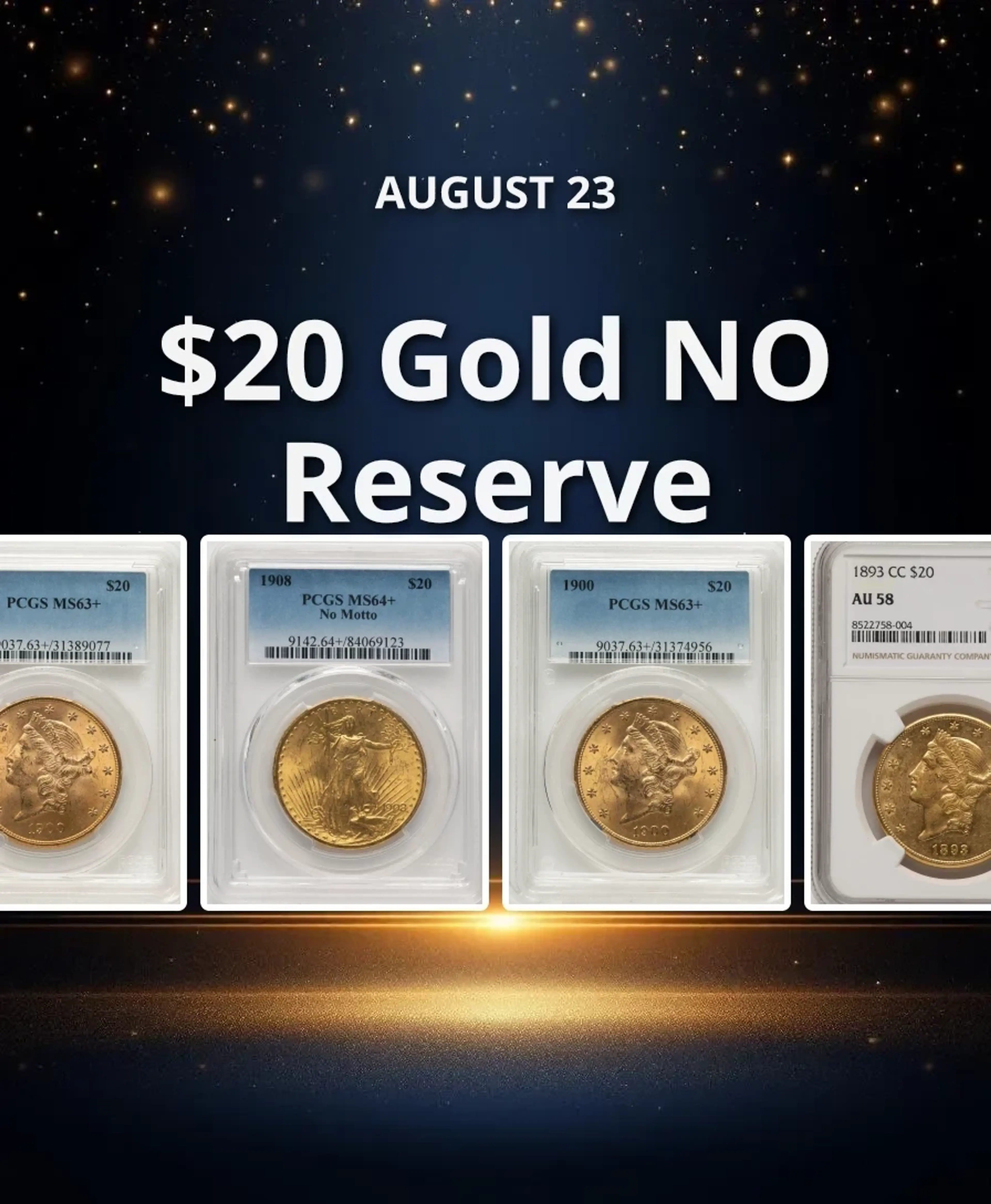 $20 Gold NO Reserve