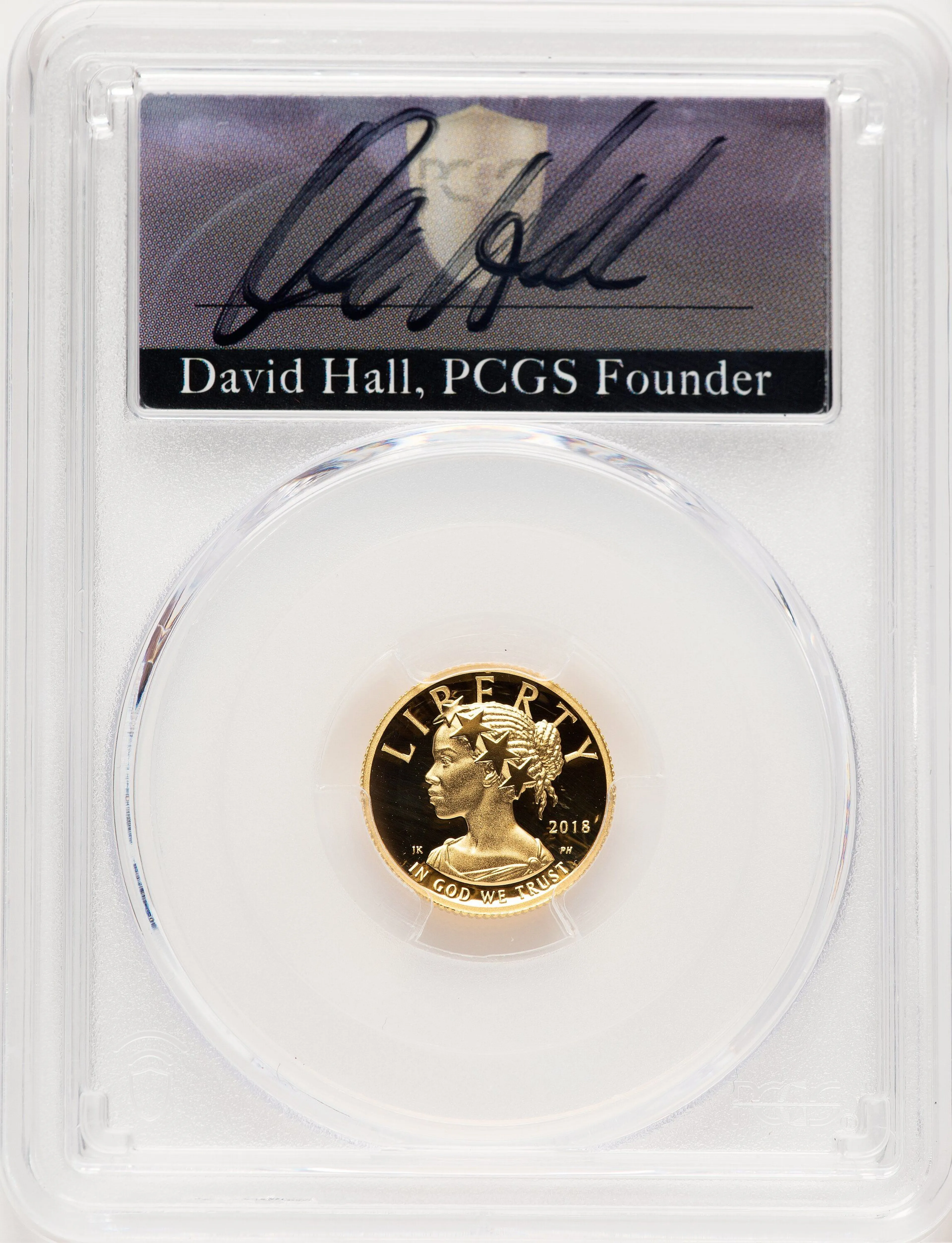 2018-W G$10 American Liberty High Relief, DC WP Mint Hoard David Hall - Image 1