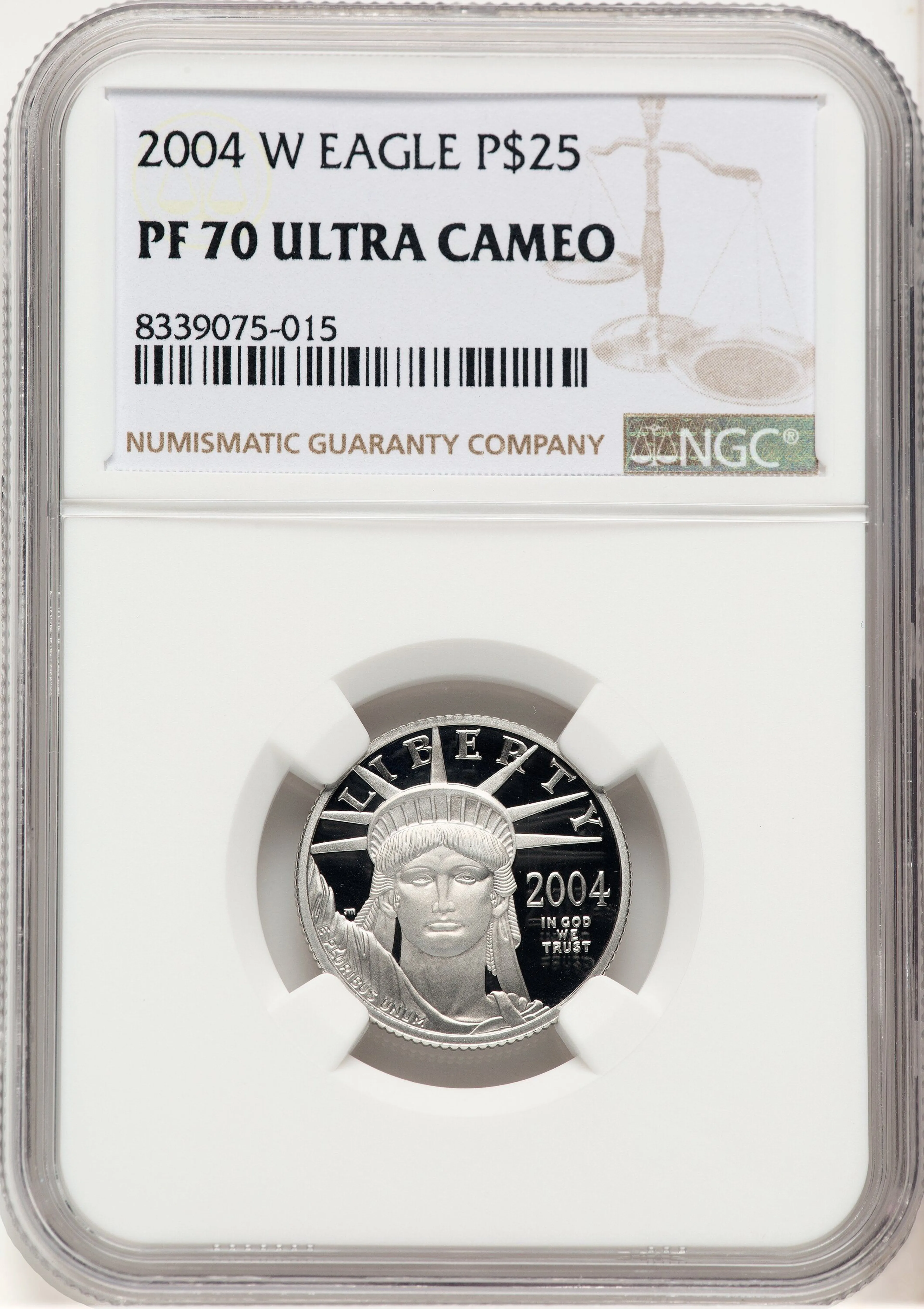 2004-W Proof Platinum Eagle 1/4 oz Brown Label - Image 1