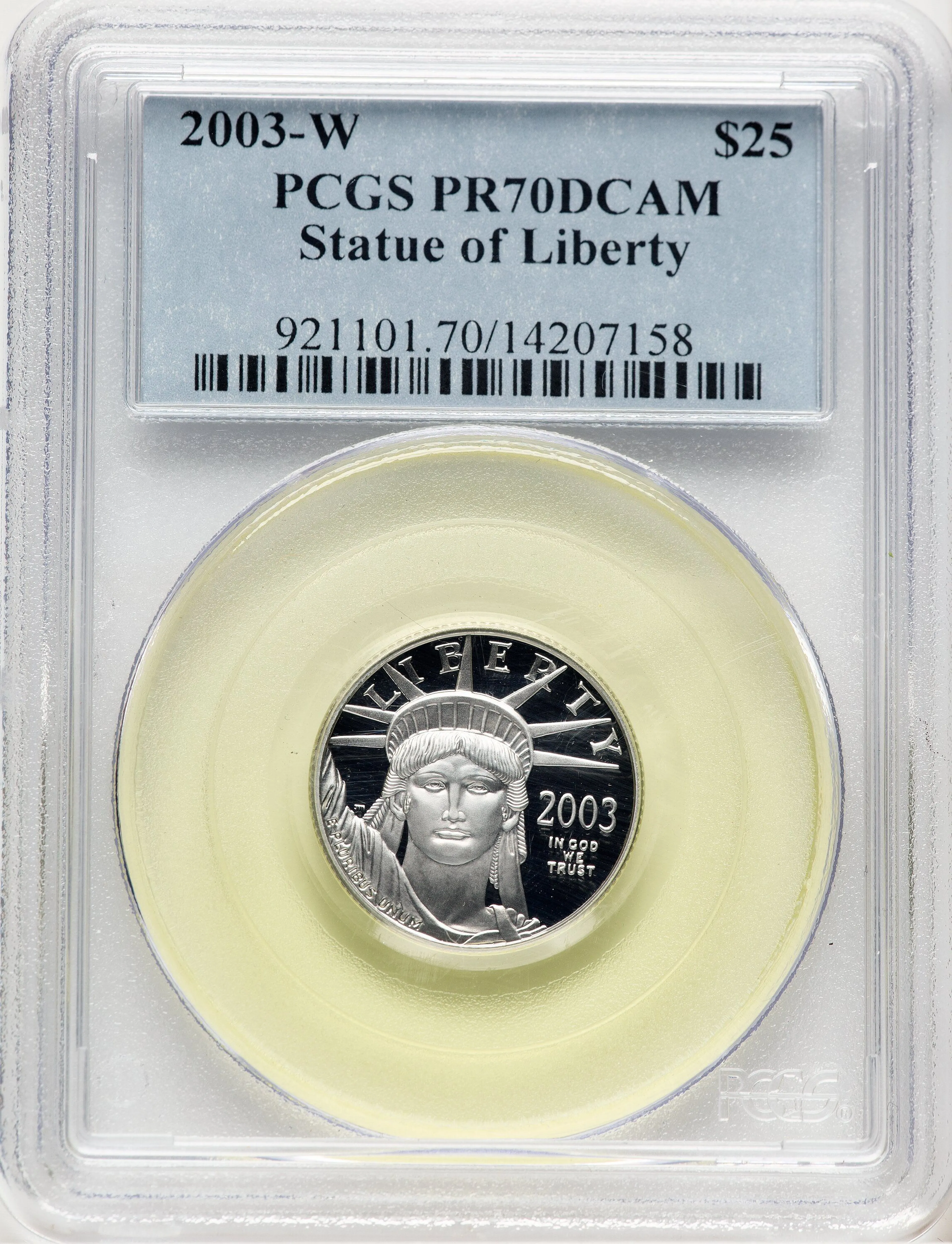 2003-W Proof Platinum Eagle 1/4 oz Blue Label - Image 1