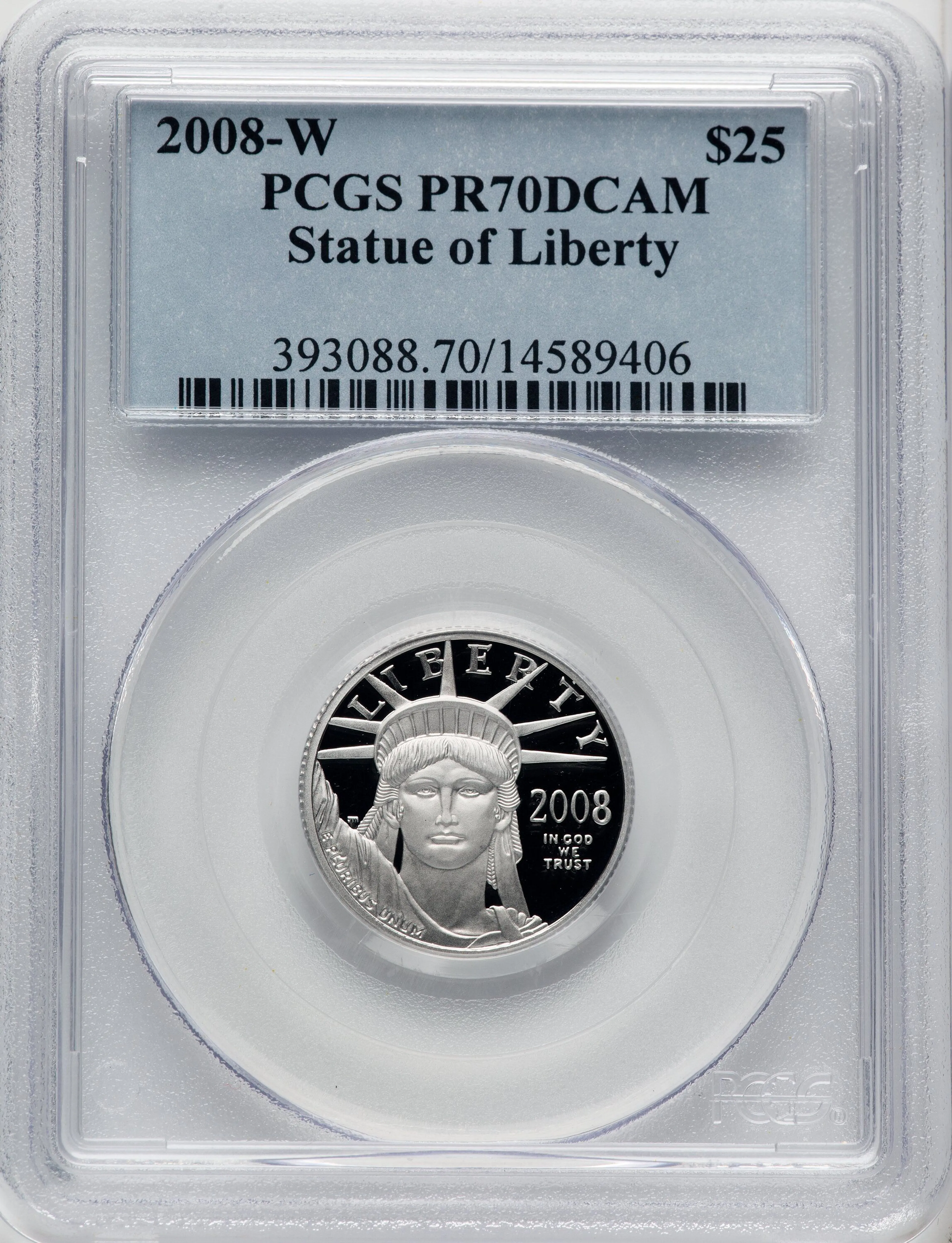 2008-W Proof Platinum Eagle 1/4 oz Blue Label - Image 1