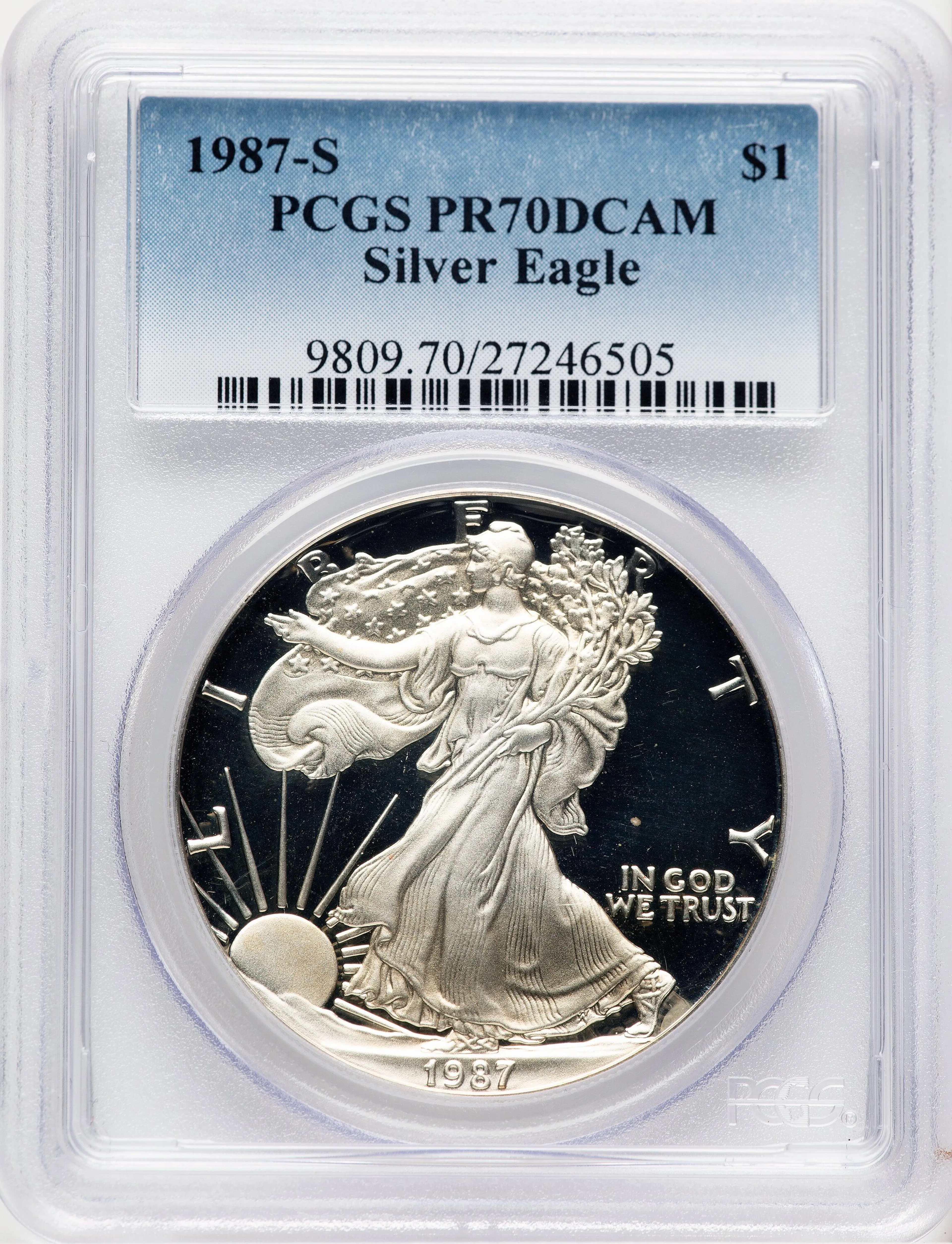1987-S Proof Silver Eagle 1 oz - Image 1
