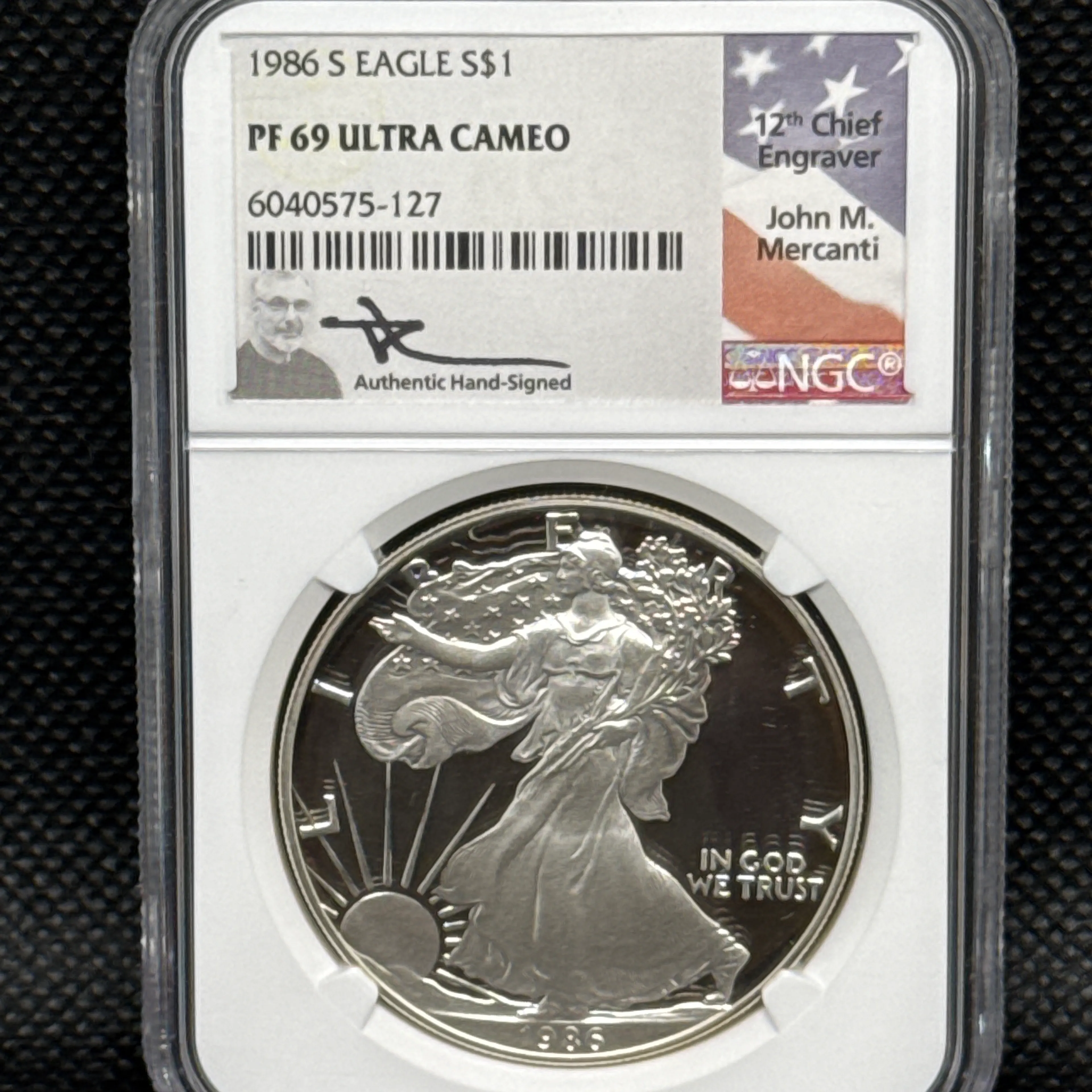 1896-S Silver Eagle DCAM John Mercanti - Image 1