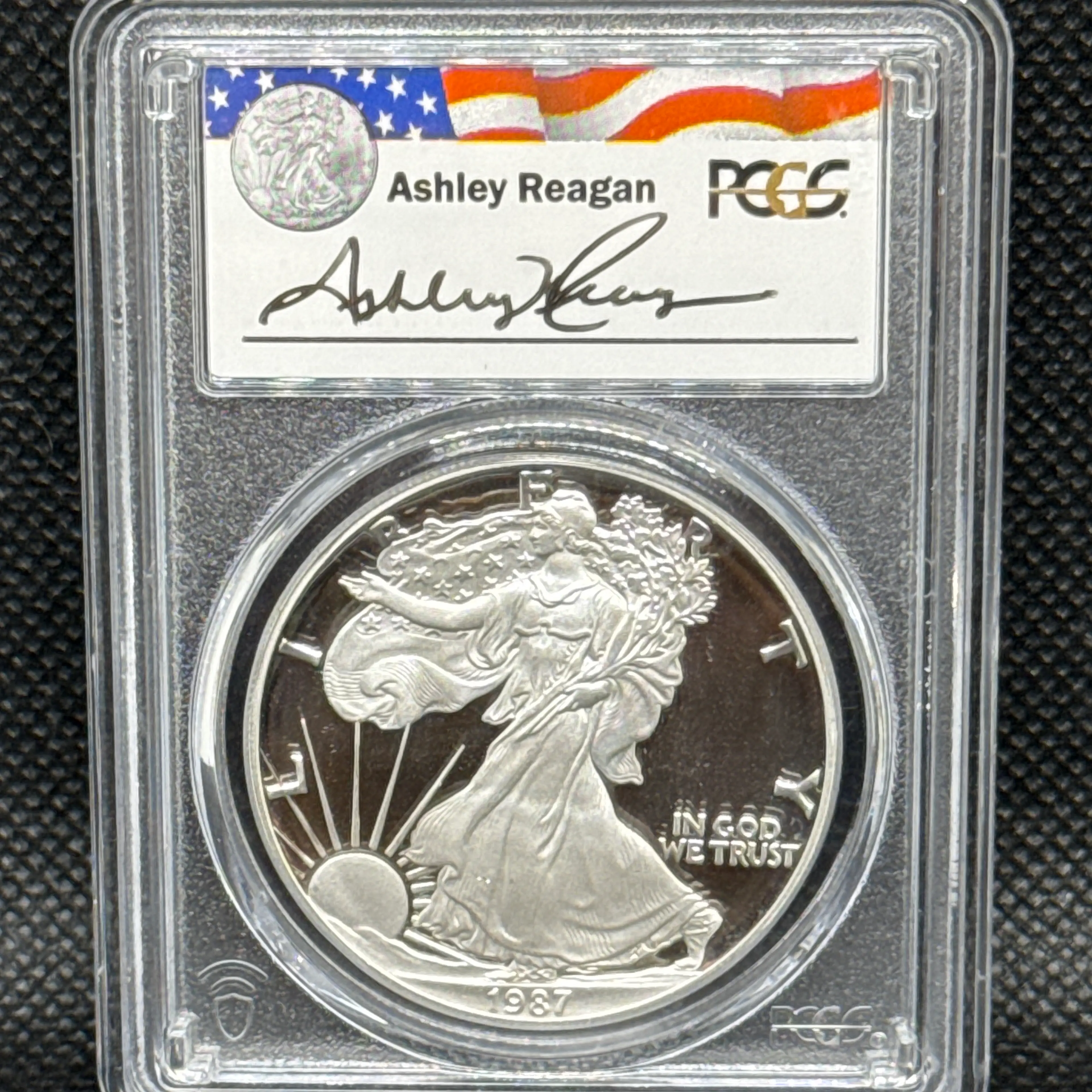 1987-S Silver Eagle Ashley Reagan DCAM