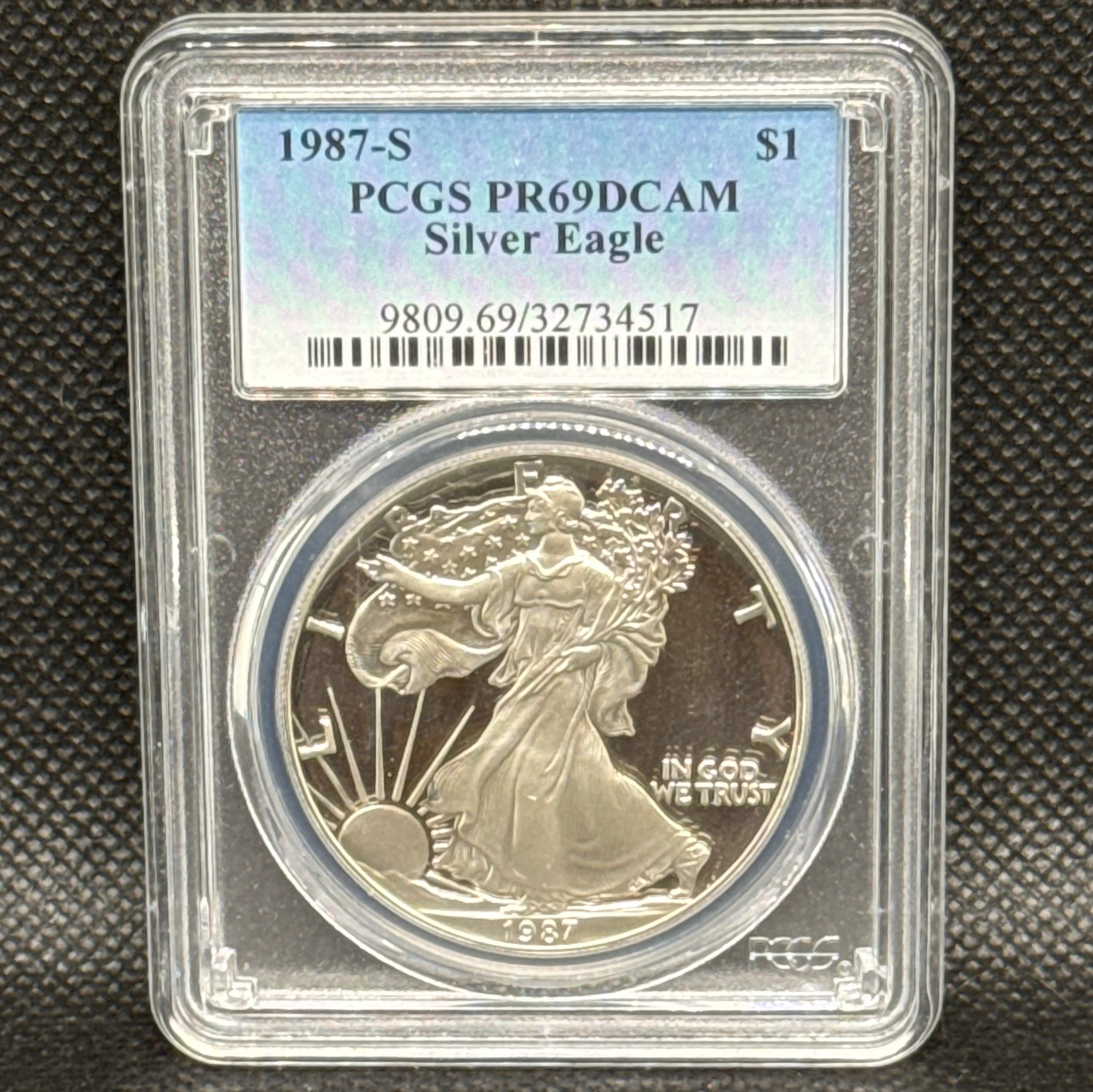 1987-S Silver Eagle DCAM Reagan Legacy Series - Image 1