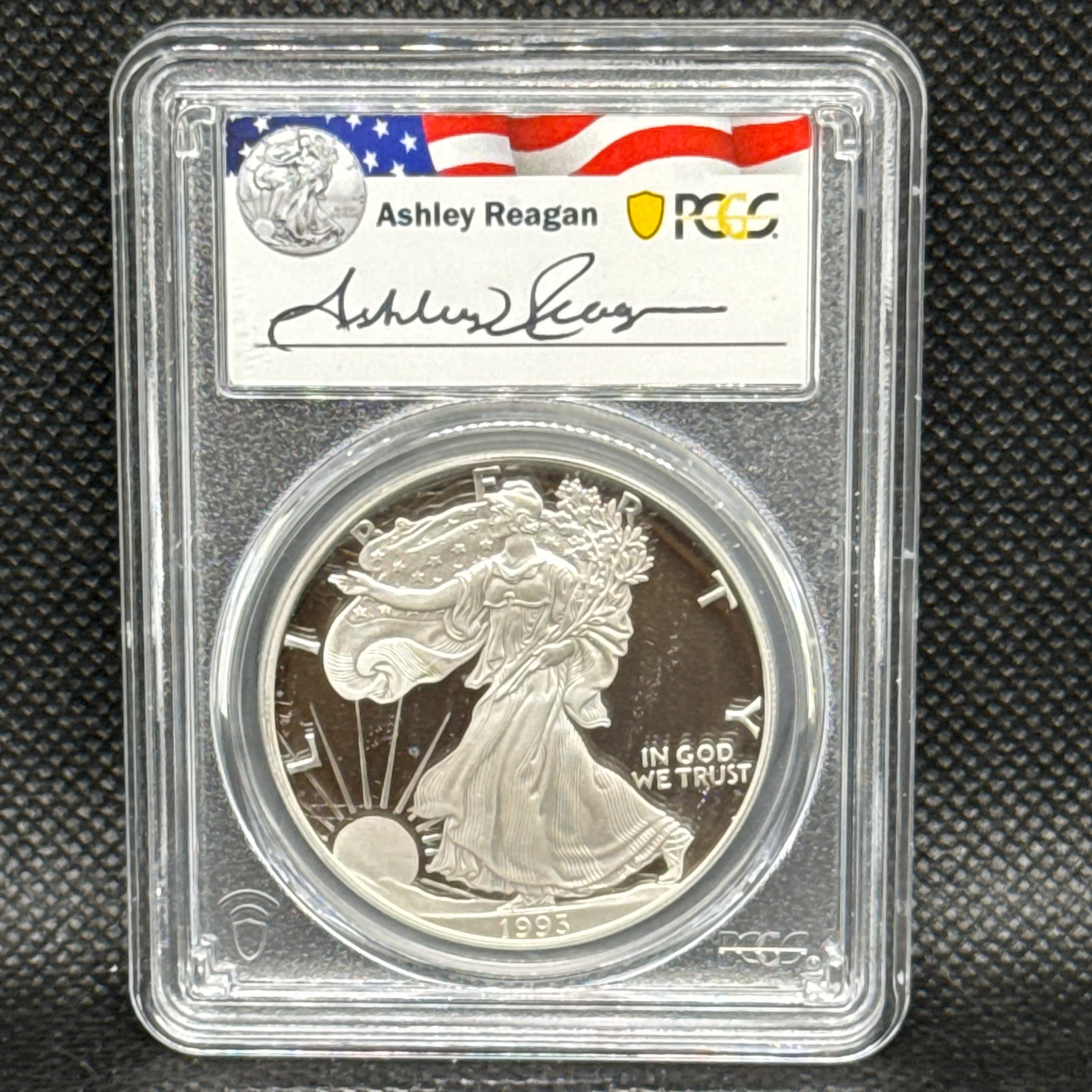 1993-P Silver Eagle Ashley Reagan DCAM Reagan Legacy Series - Image 1