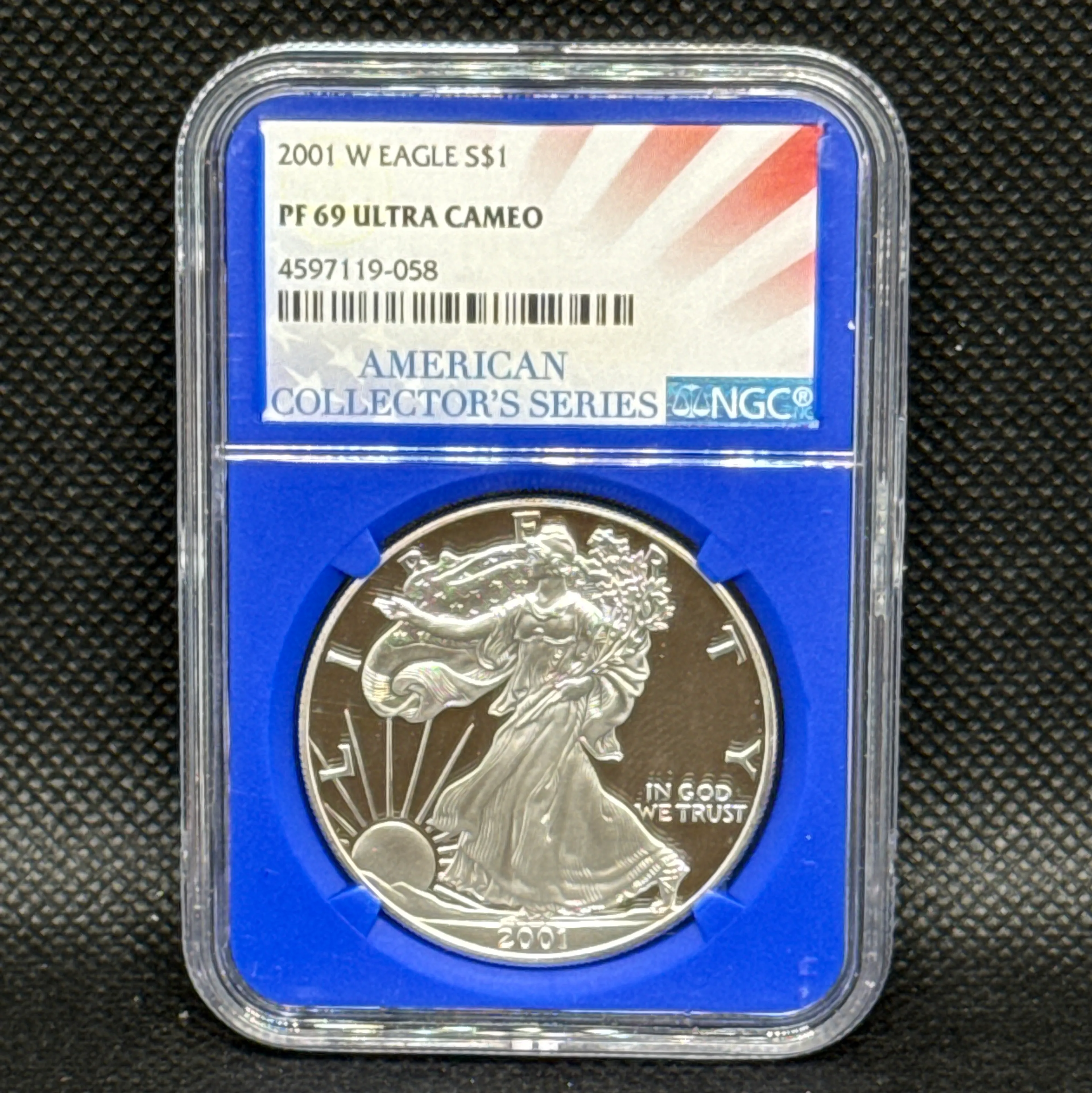 2001-W Silver Eagle PR DCAM - Image 1