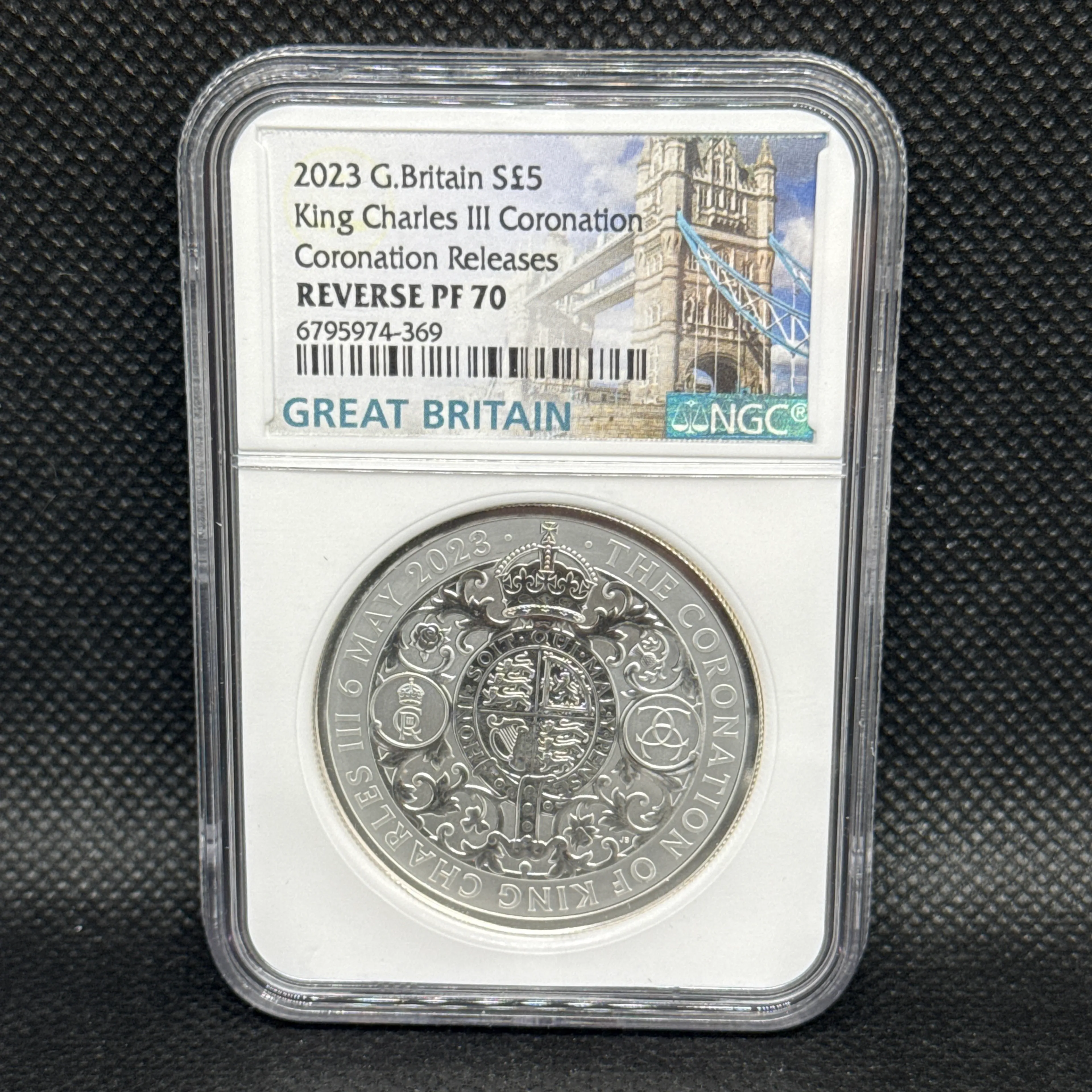 2023 G.Britian S$5 King Charles III Coronation Releases Reverse PF70 - Image 1