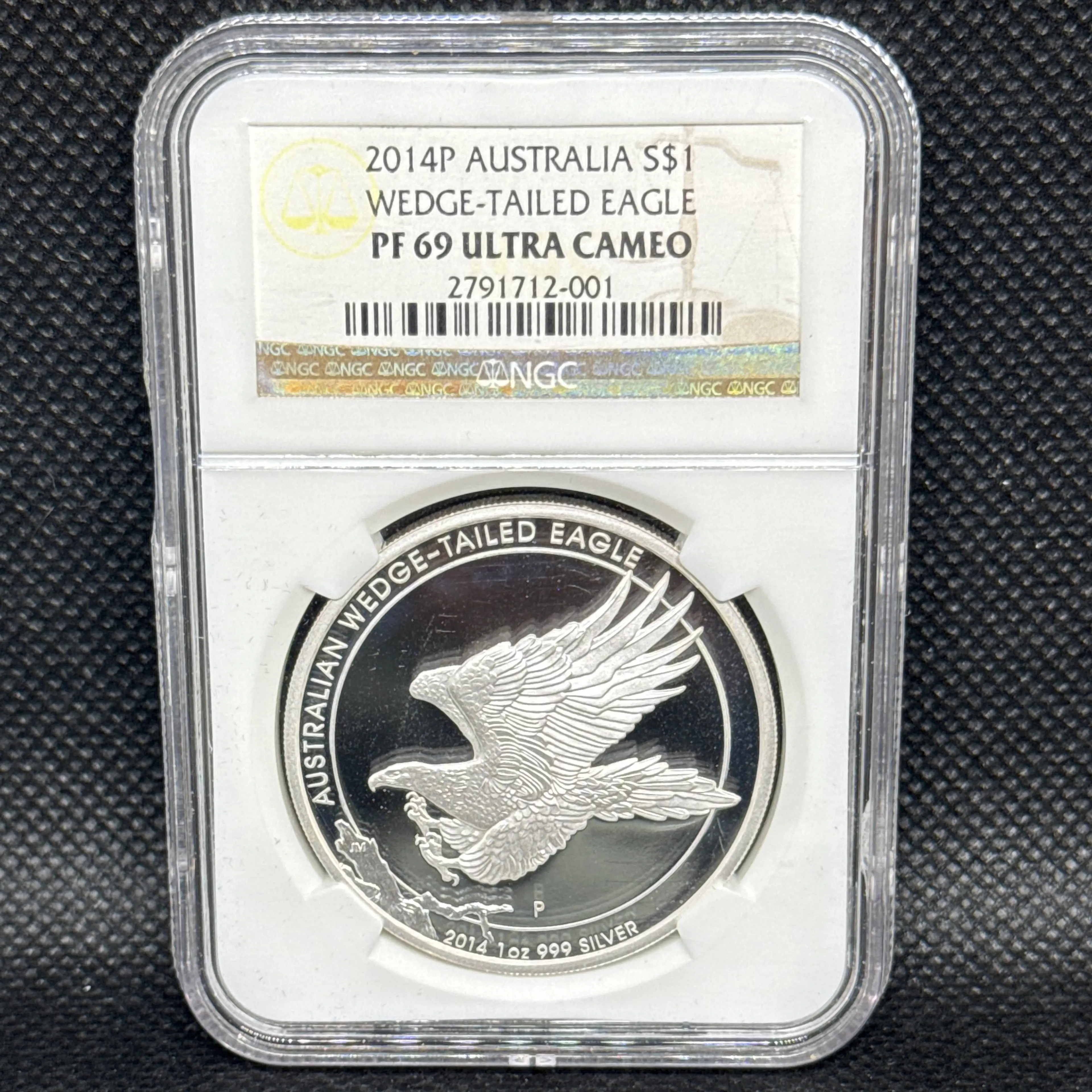 2014P Australia S$1 Wedge Tailed Eagle Ultra Cameo
