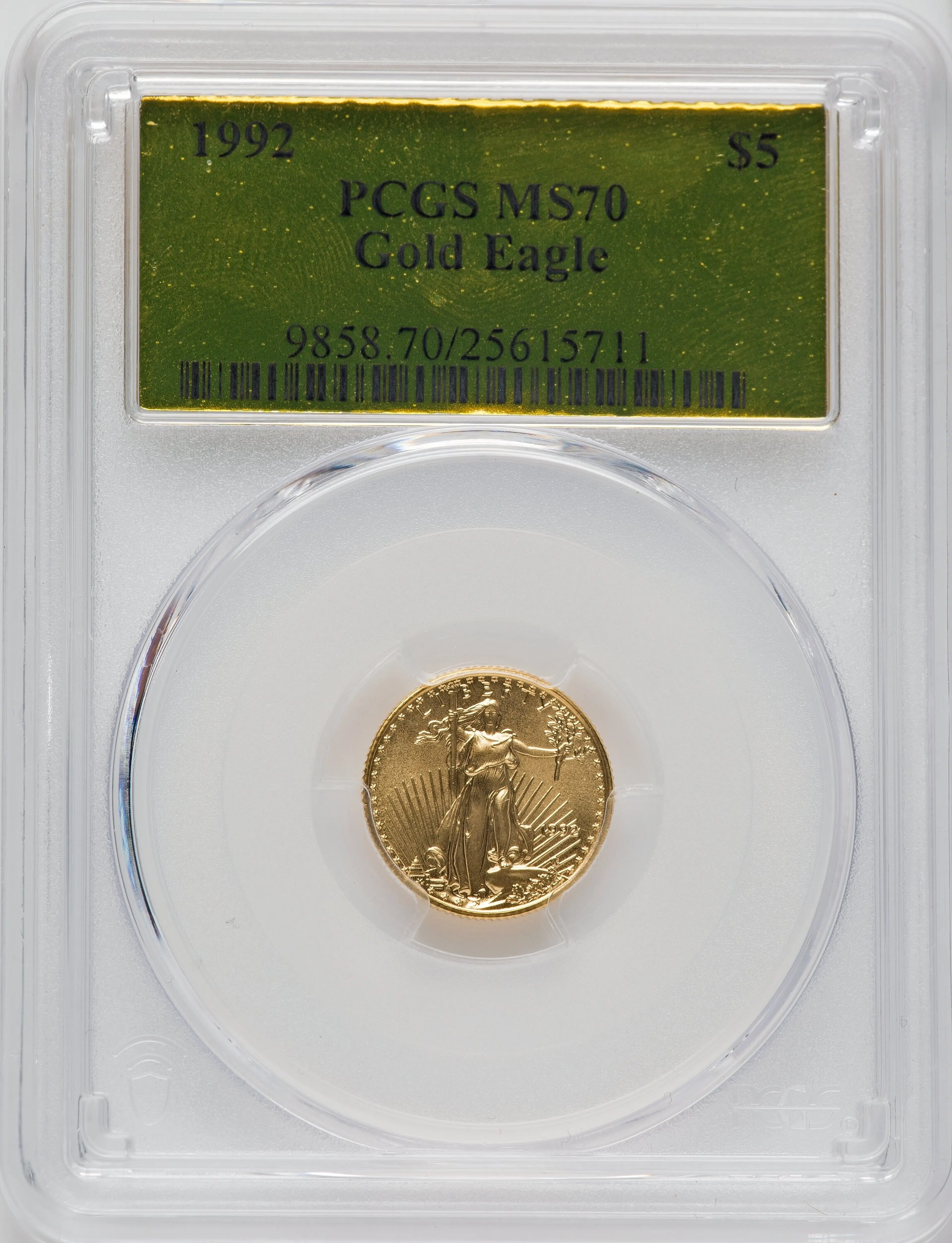 1992 $5 Tenth-Ounce Gold Eagle, MS