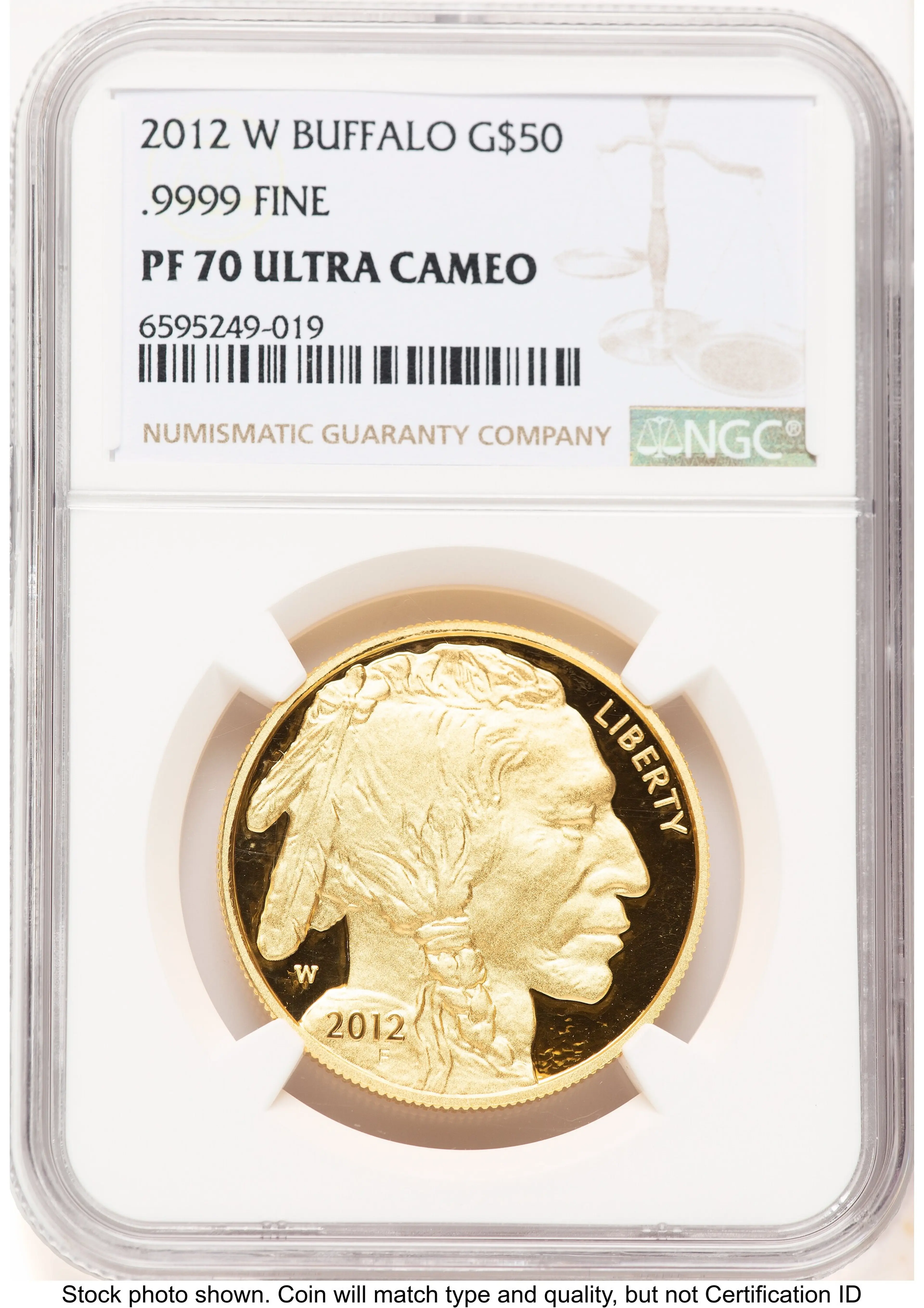 2012-W Proof Gold Buffalo 1 oz 1.00 oz Brown Label