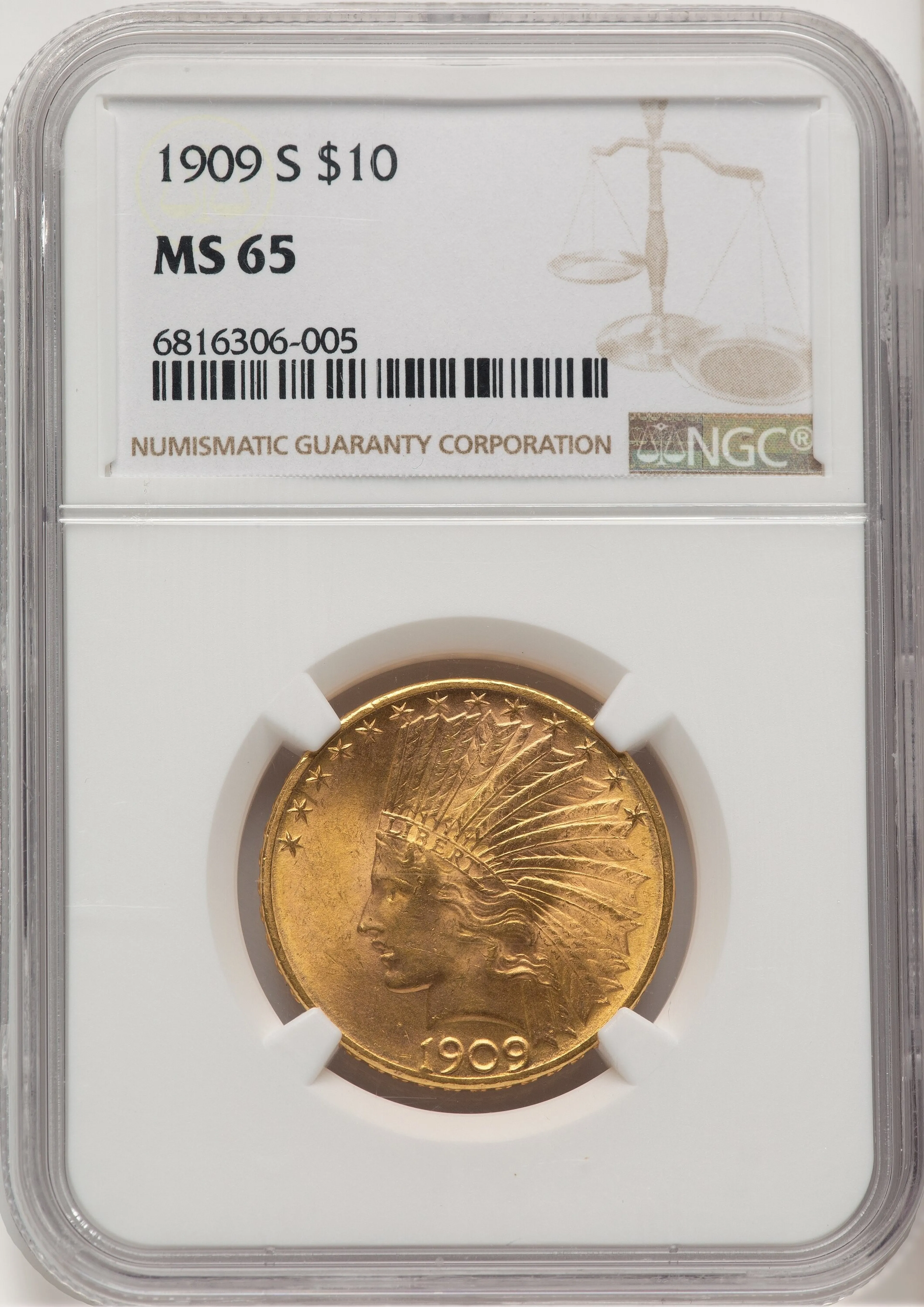 1909-S $10 - Image 1