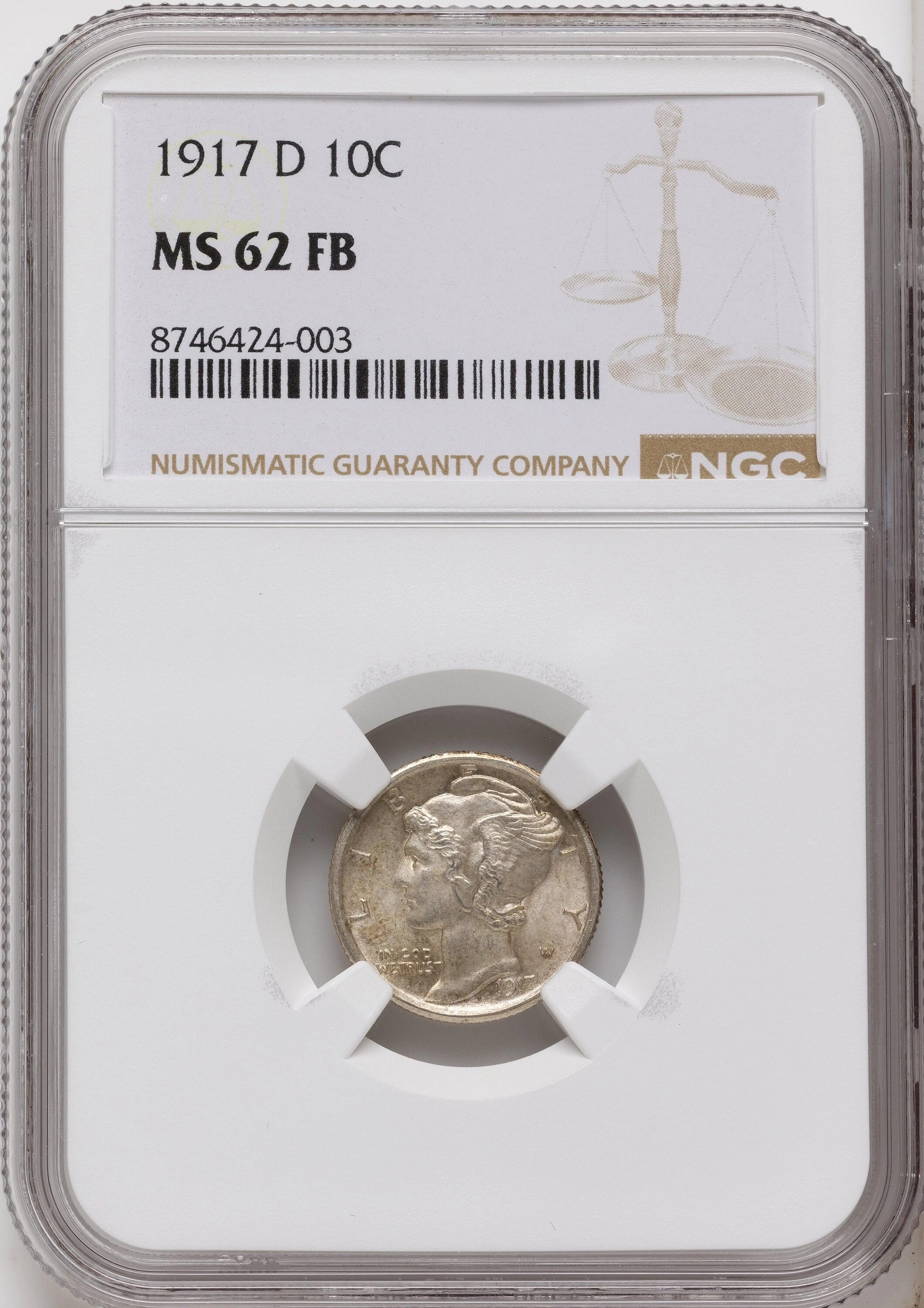 1917-D 10C, FB
