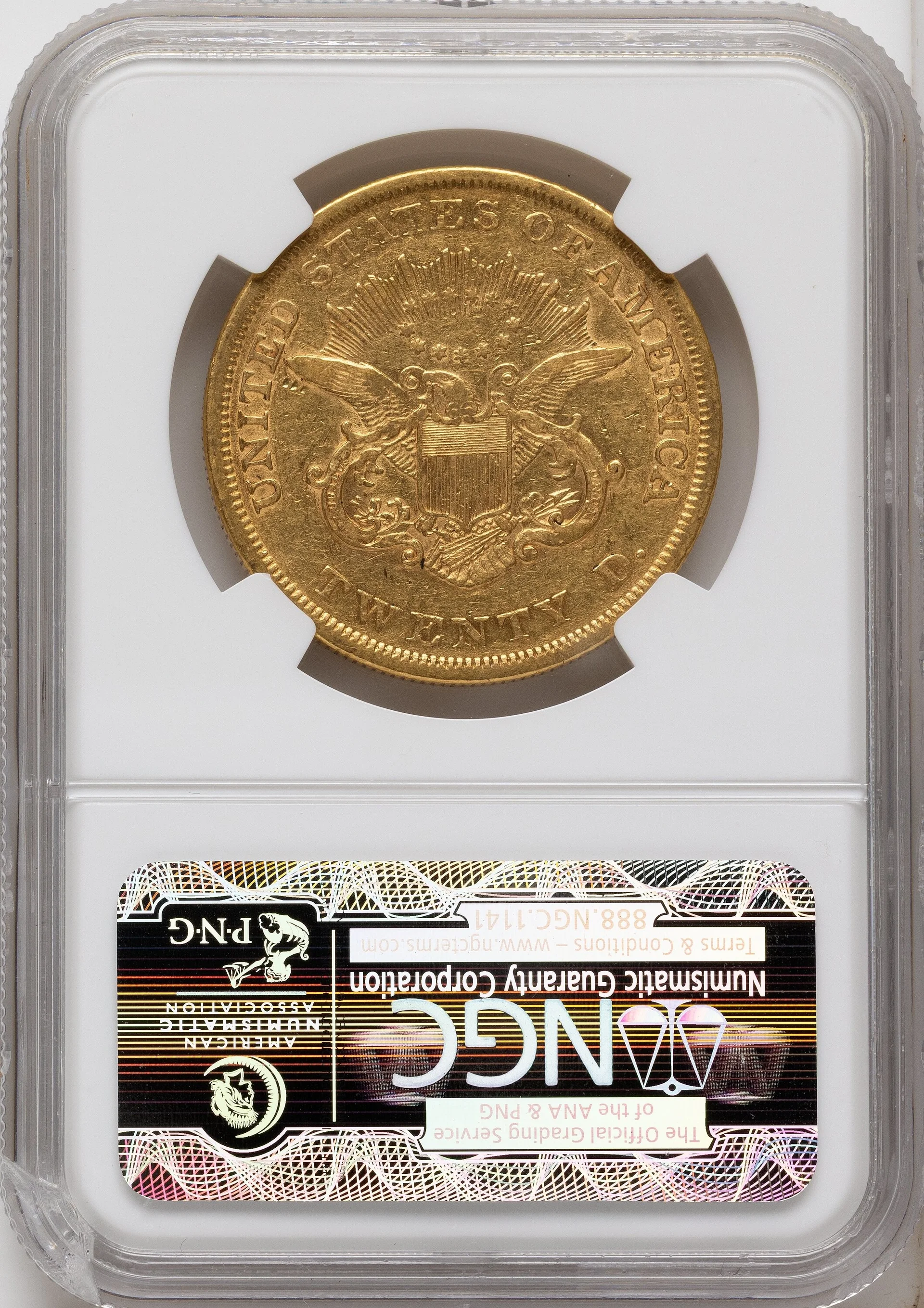 1854 $20 Small Date - 2