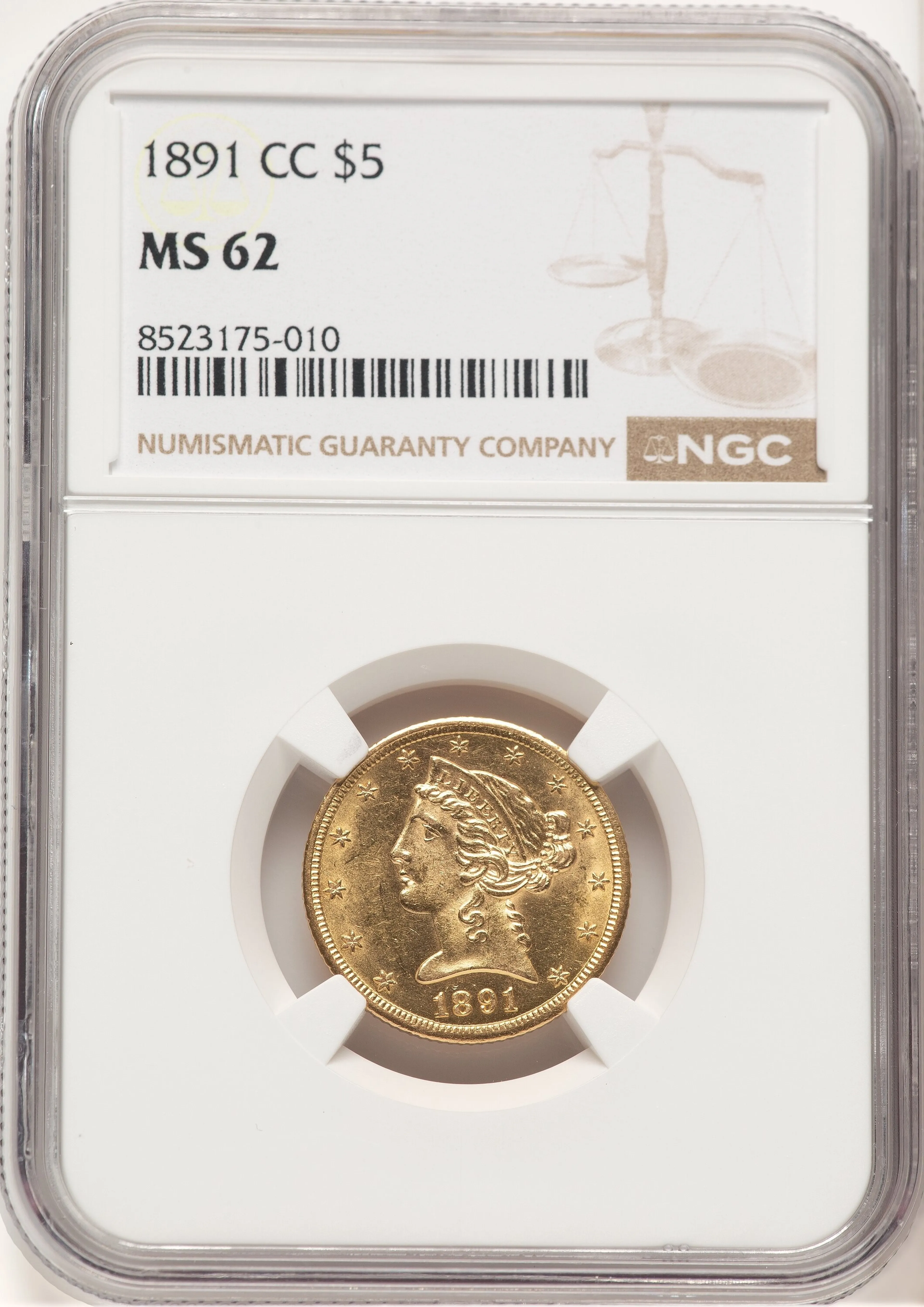 1891-CC $5 - Image 1