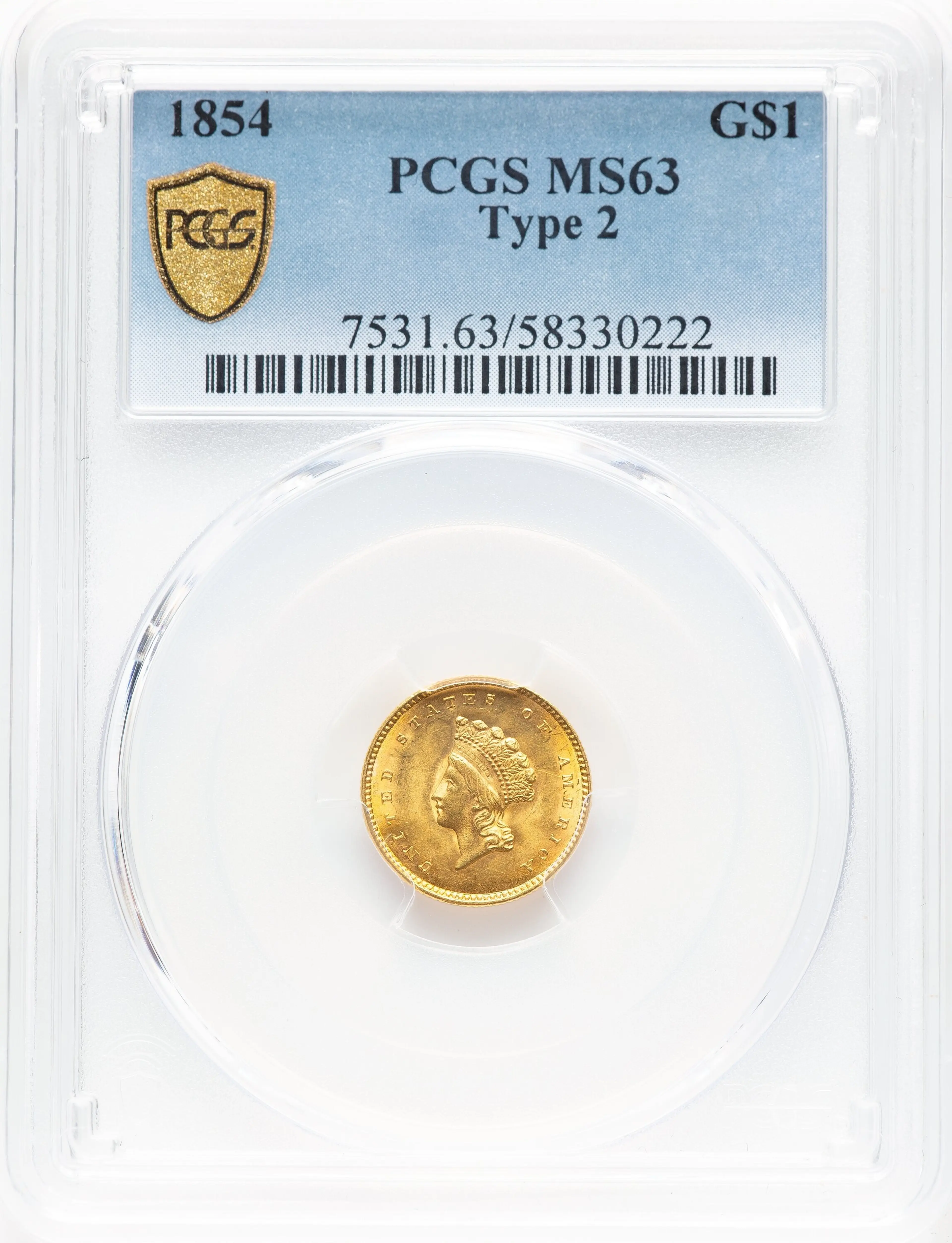 1854 G$1 Type Two