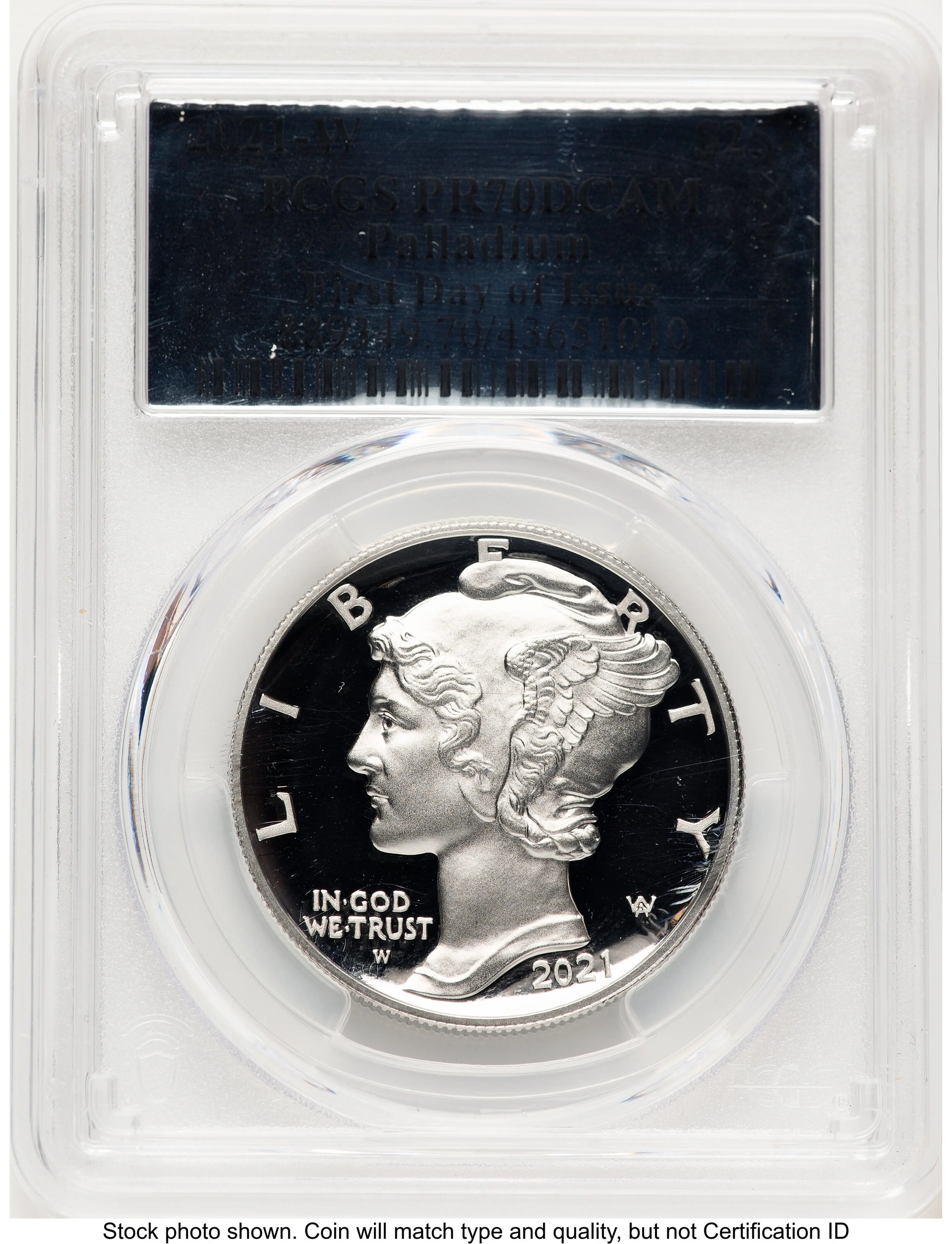 2021-W Palladium Eagle 1 oz, PR FDI Silver Foil