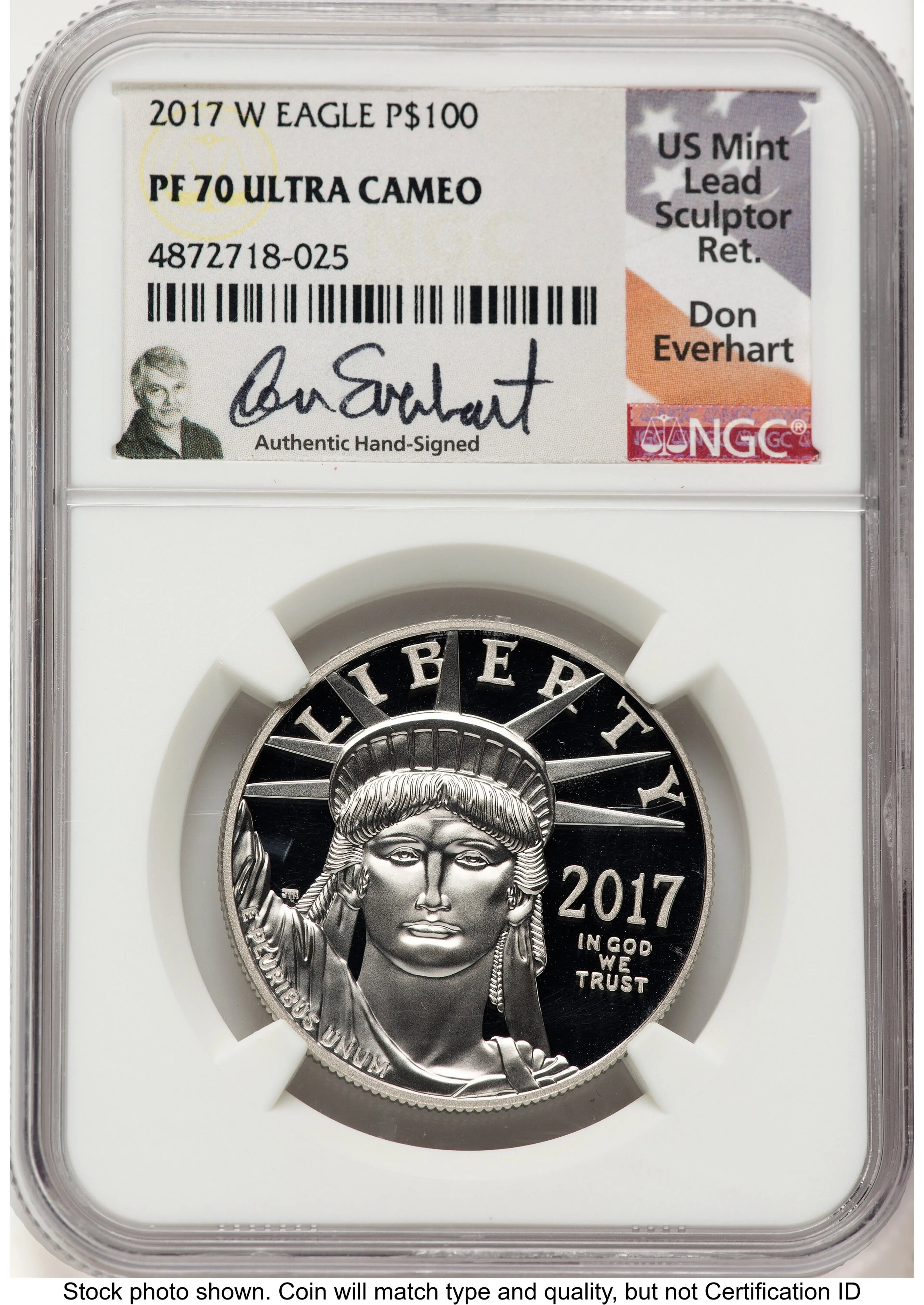 2017-W Proof Platinum Eagle 1 oz Don Everhart