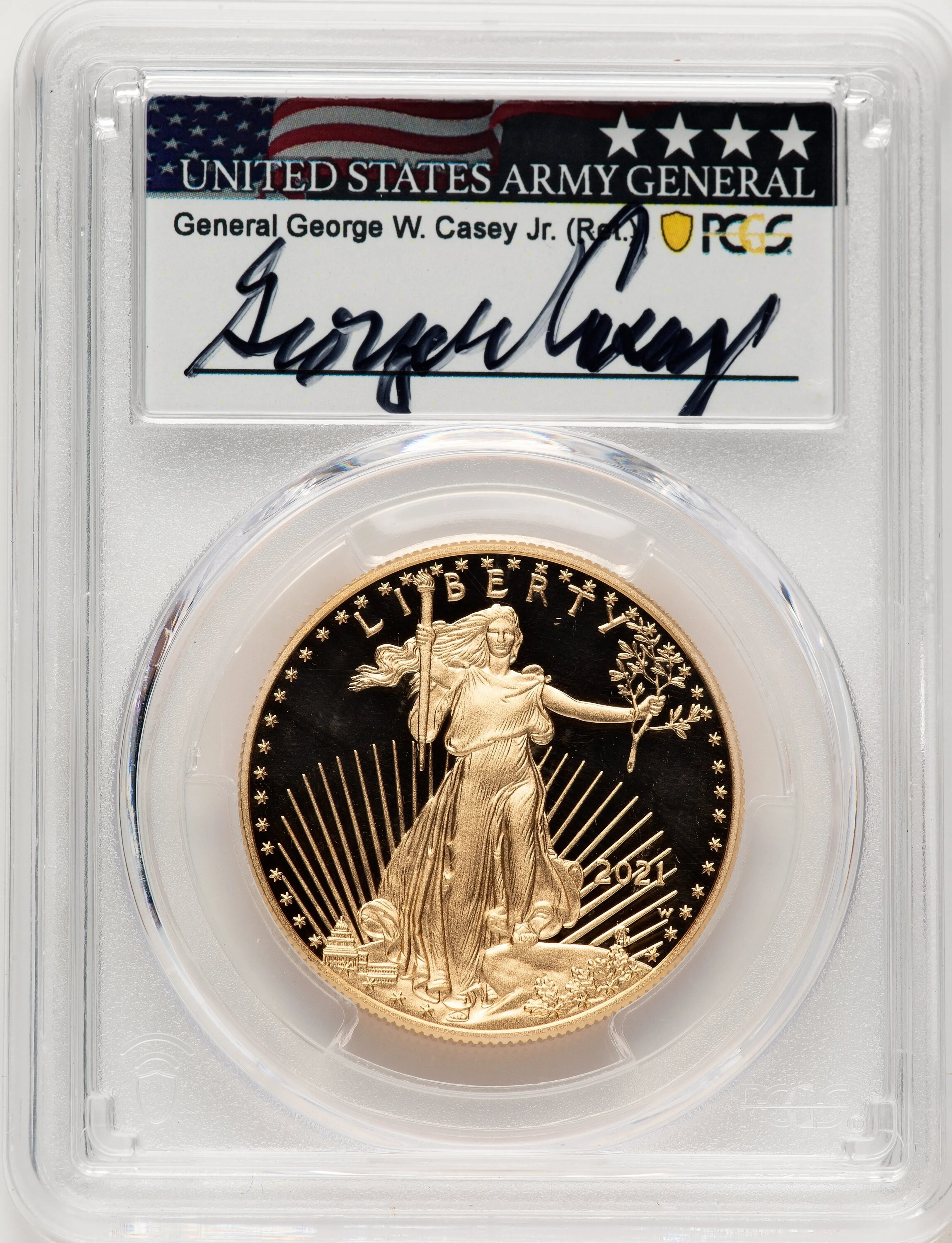 2021-W Type 1 Proof Gold Eagle 1 oz FS George Casey - Image 1