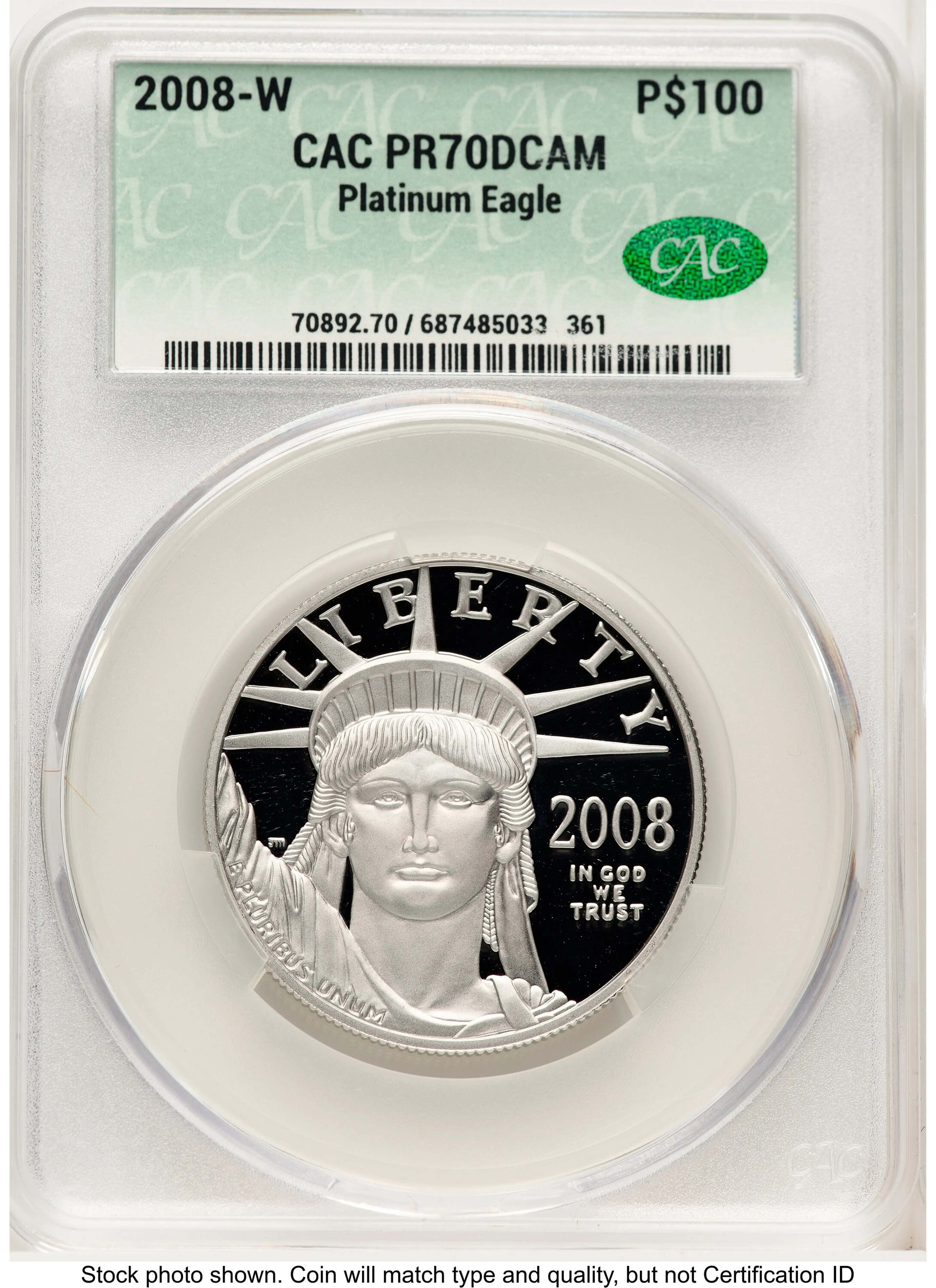 2008-W Proof Platinum Eagle 1 oz Non Designation