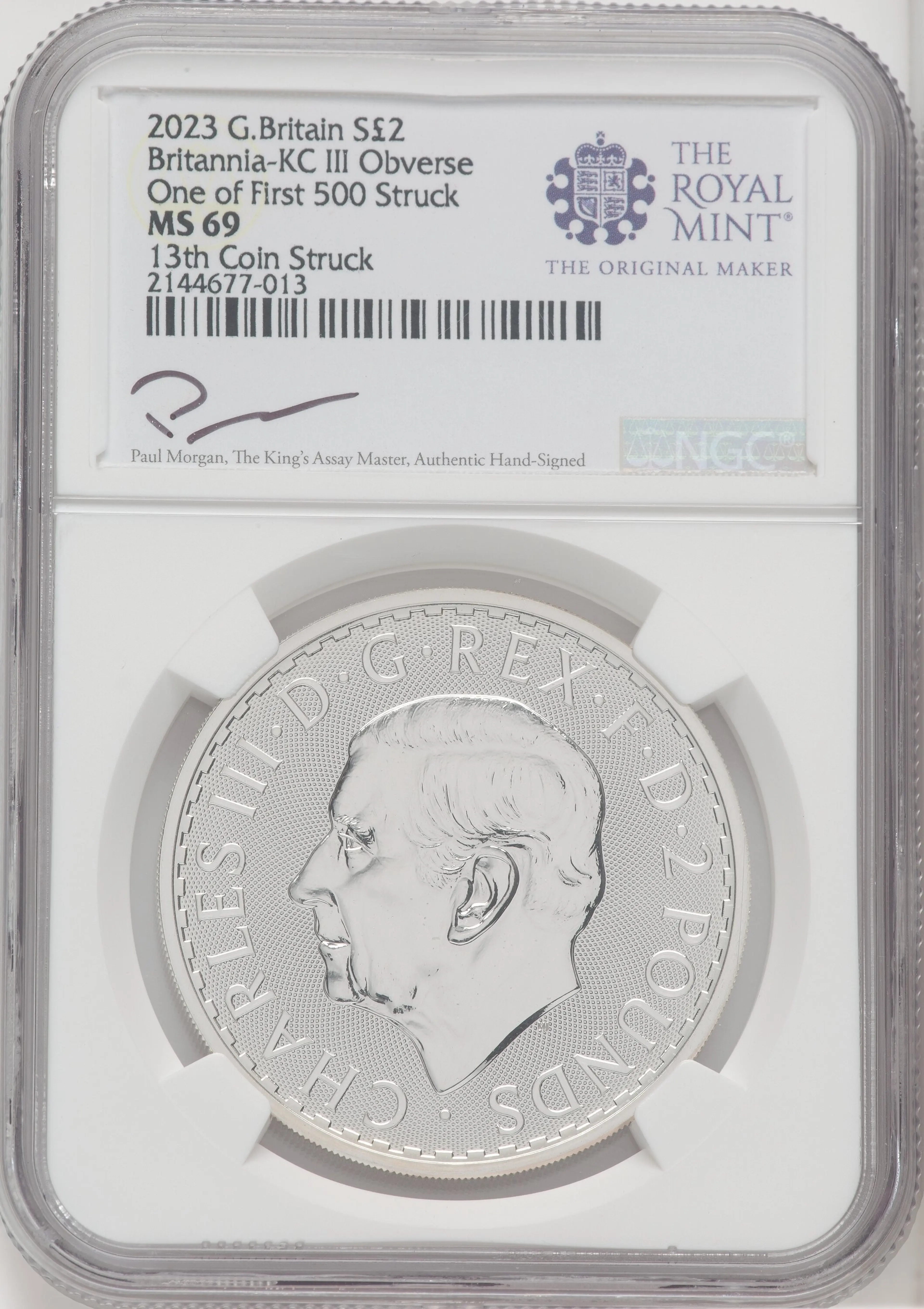 2023 G.B. S2 BRITANNIA-KC III OBVERSE 13TH COIN STRUCK