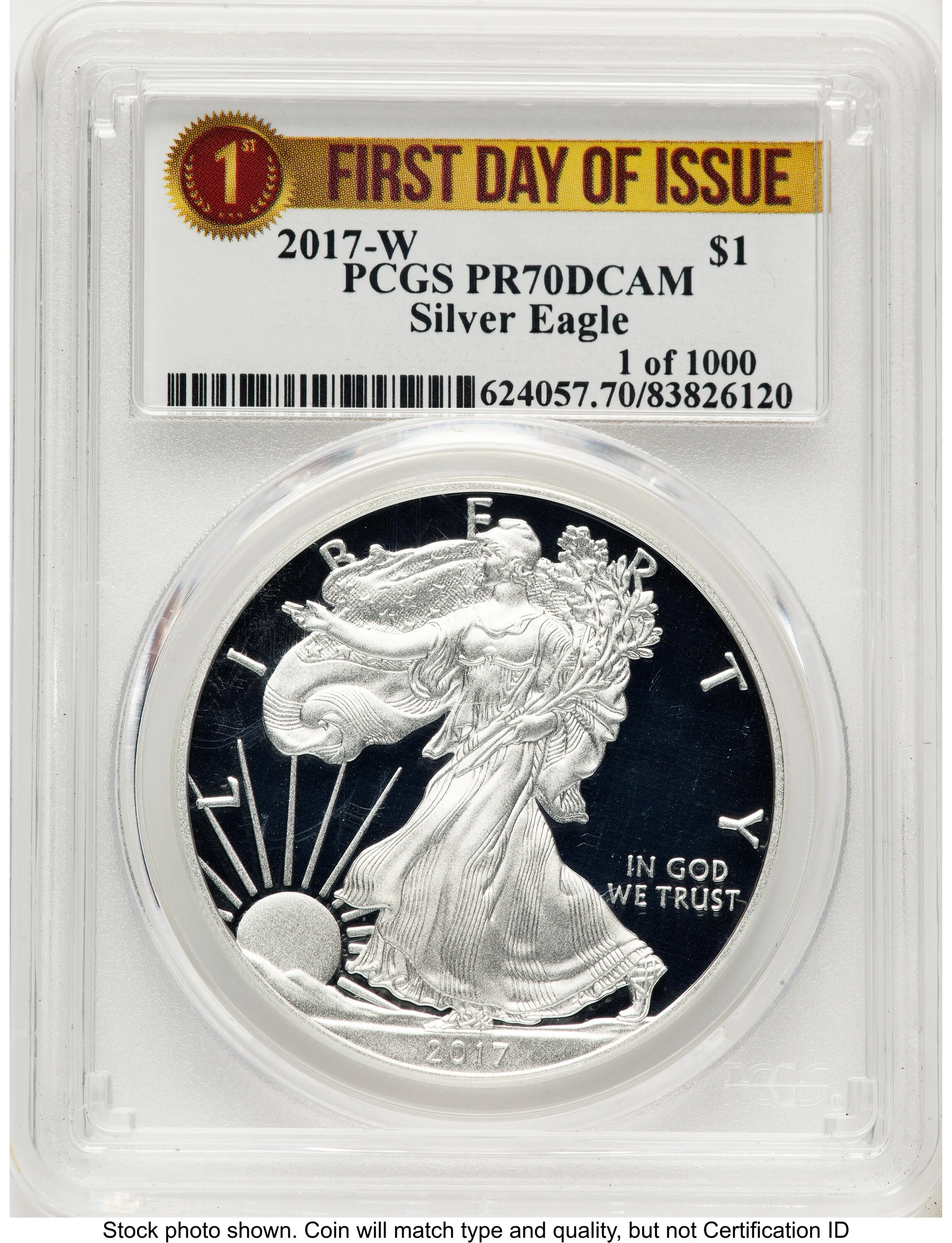 2017-W Proof Silver Eagle 1 oz FDI 1ST - Image 1