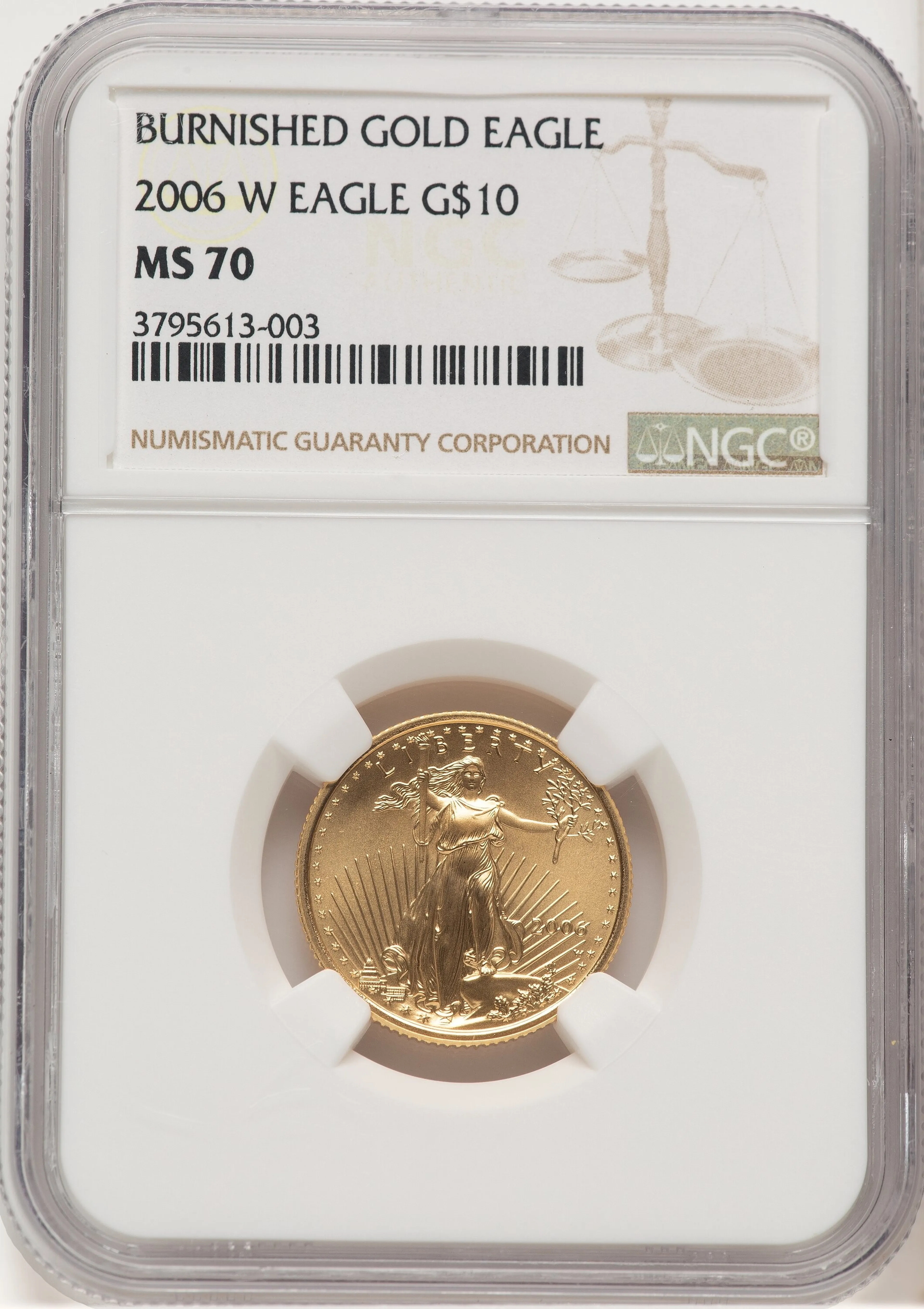 2006-W Burnished Gold Eagle 1/4 oz Brown Label - Image 1