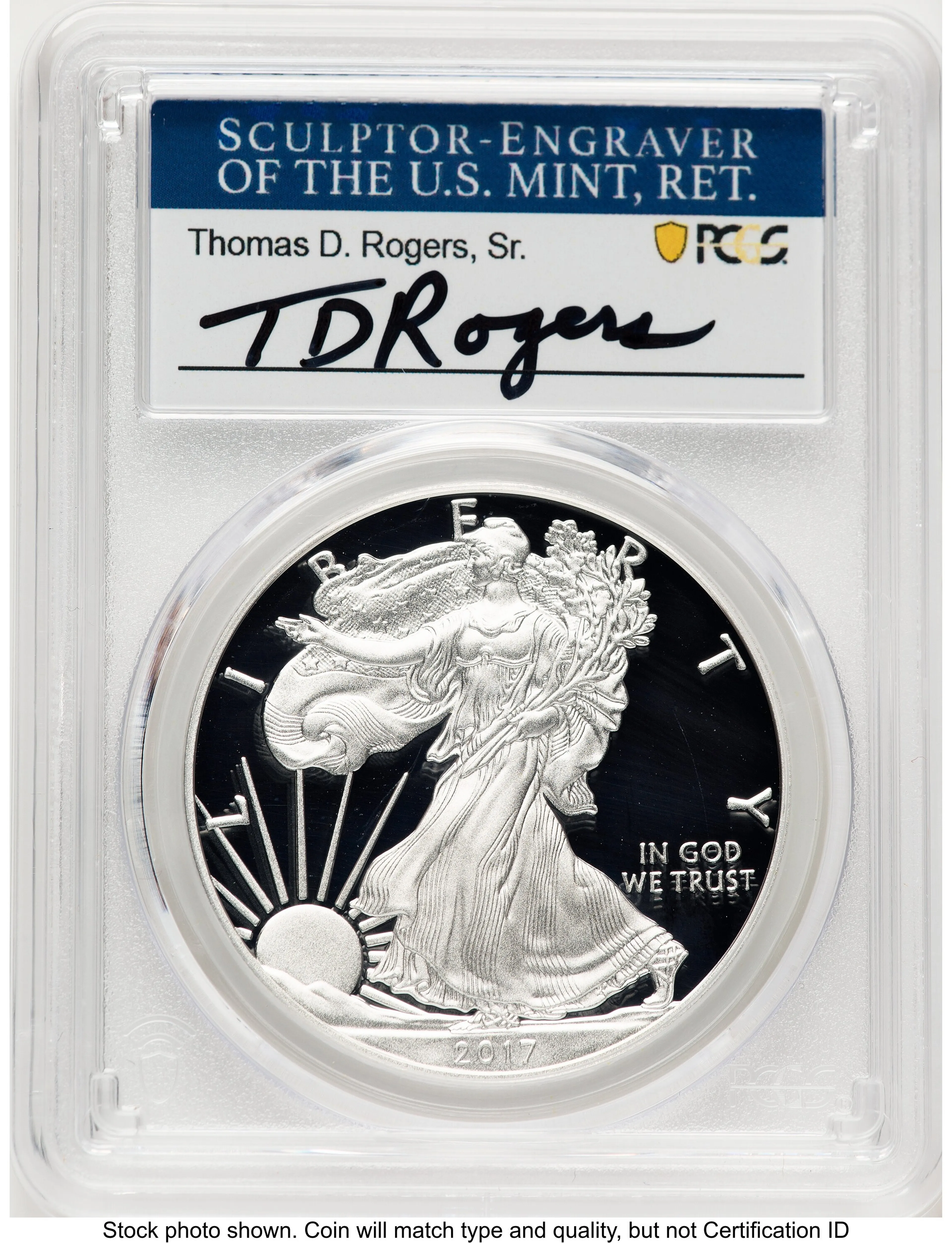 2017-W Proof Silver Eagle 1 oz TD Rogers - Image 1