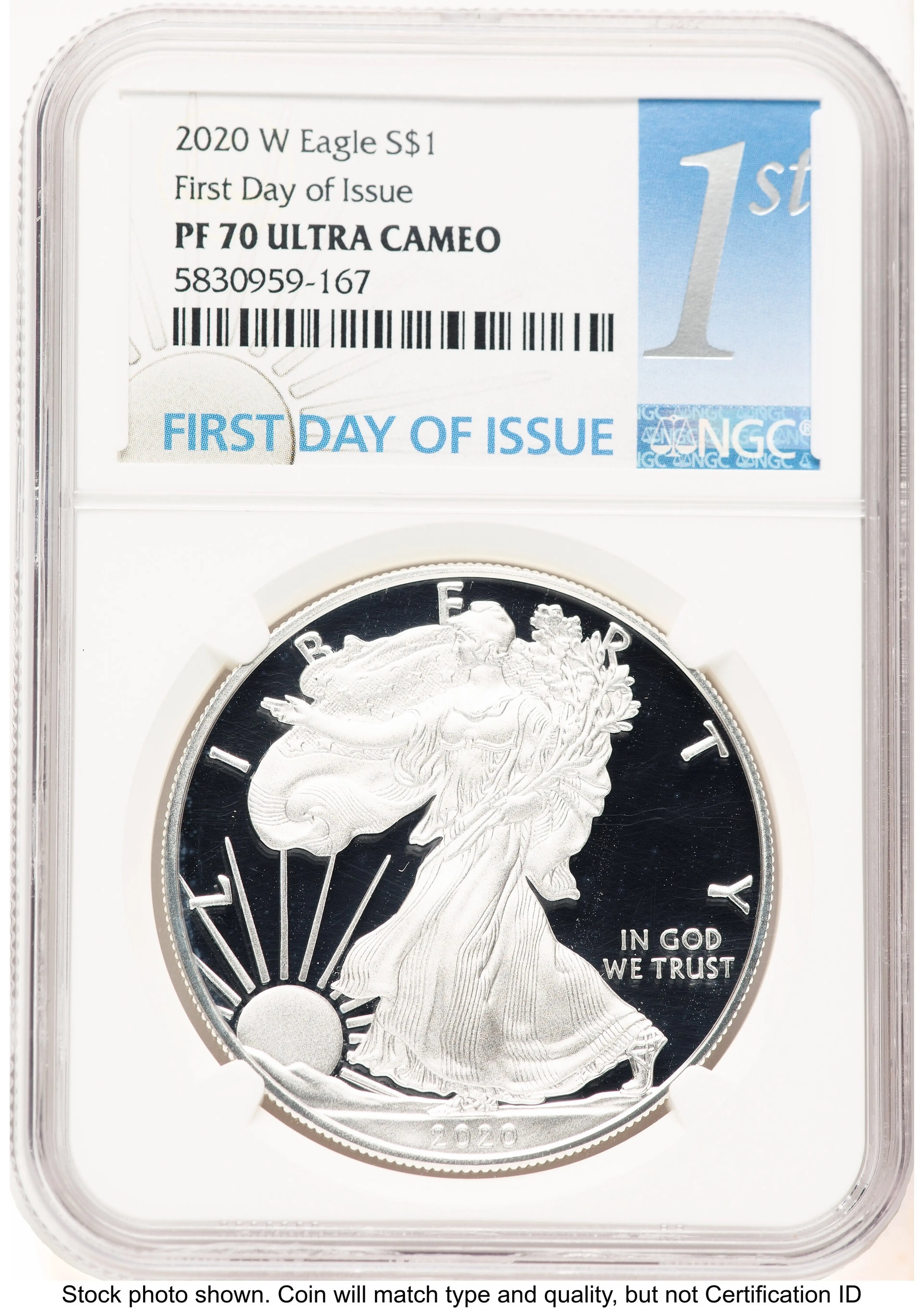 2020-W Proof Silver Eagle 1 oz FDI 1ST