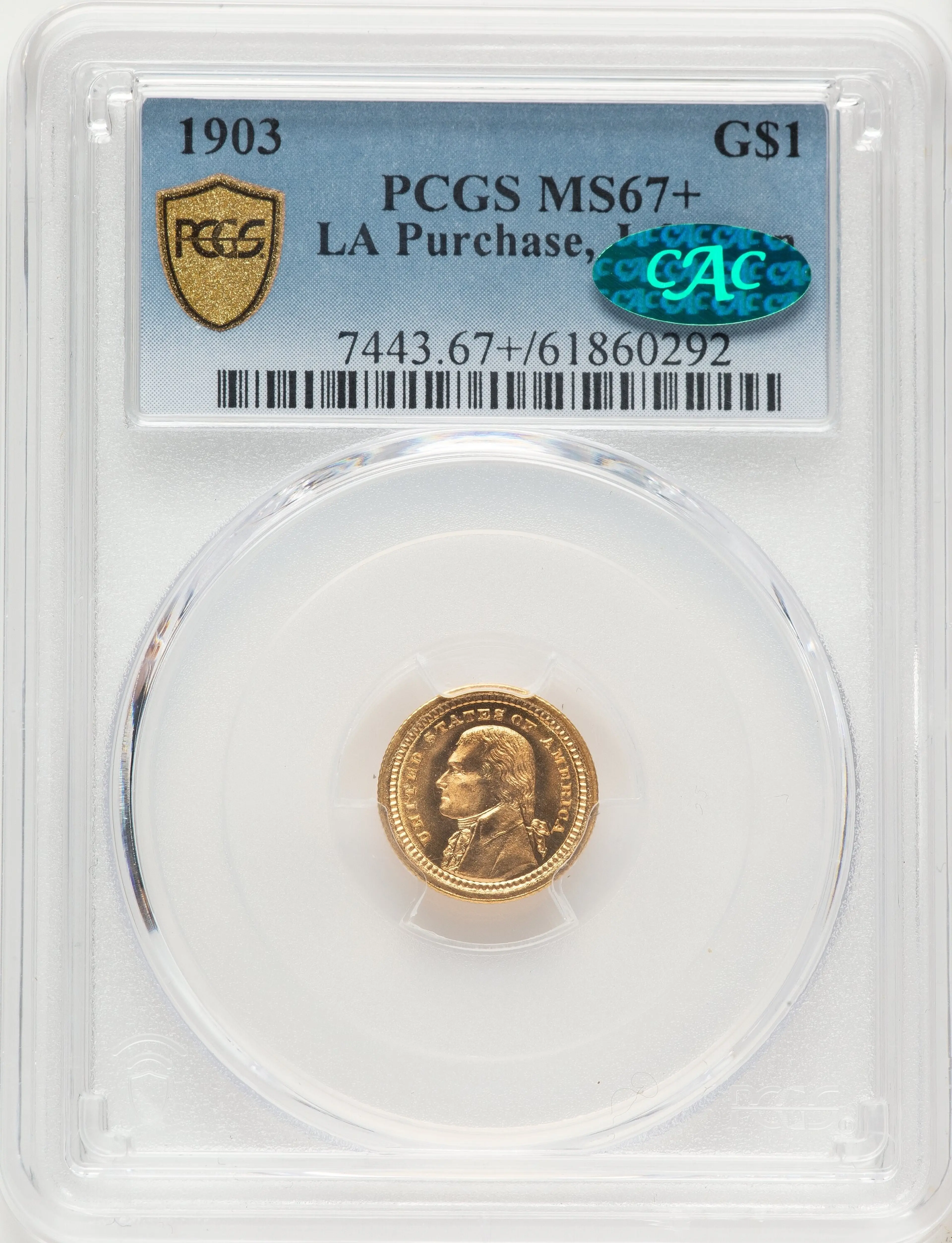 1903 G$1 JEFFPCGS Plus
