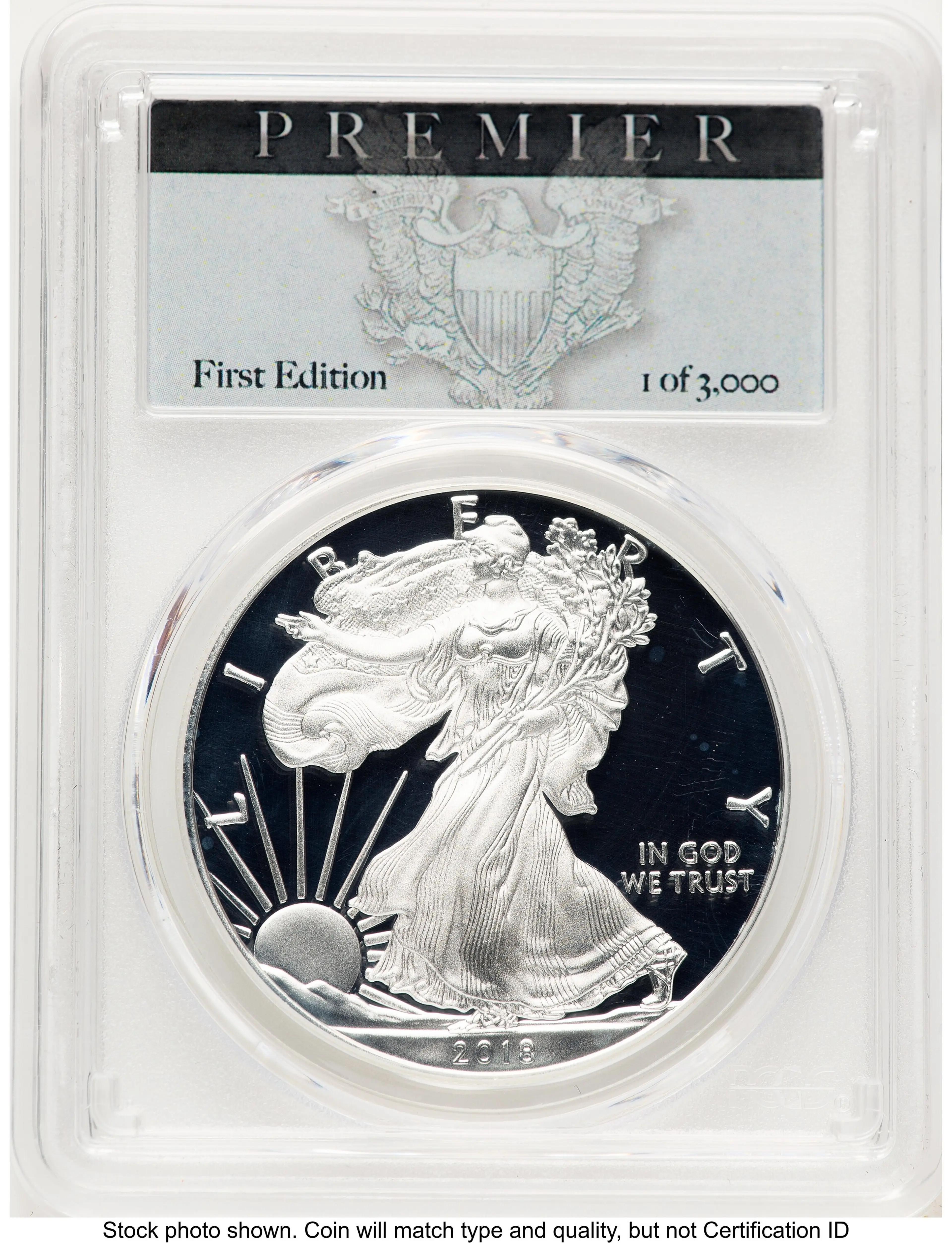 2018-W Proof Silver Eagle 1 oz Premier Label