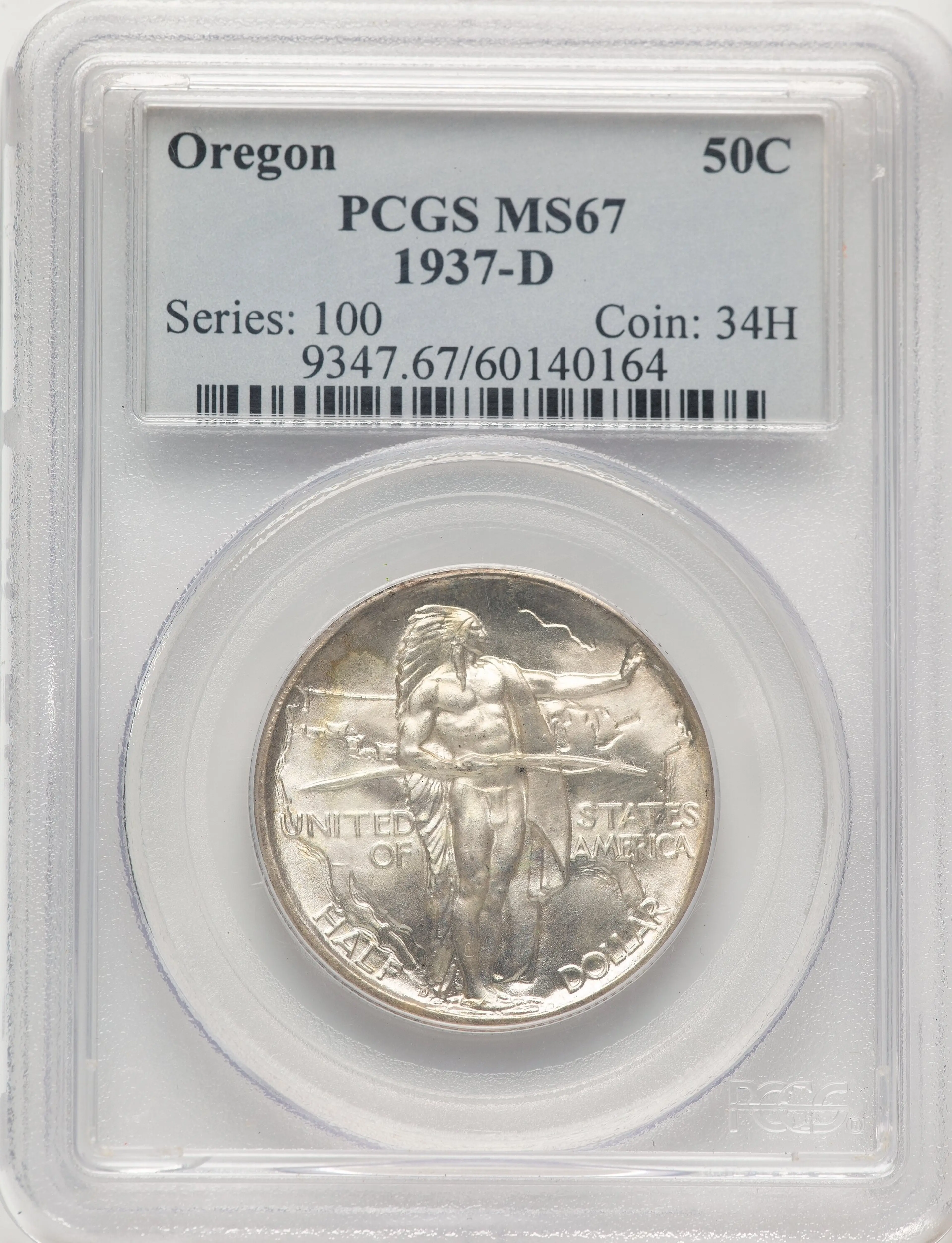 1937-D 50C Oregon, MS