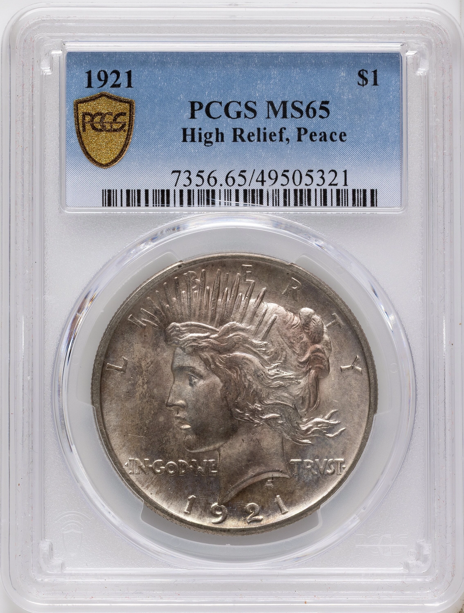 1921 S$1 Peace, MS