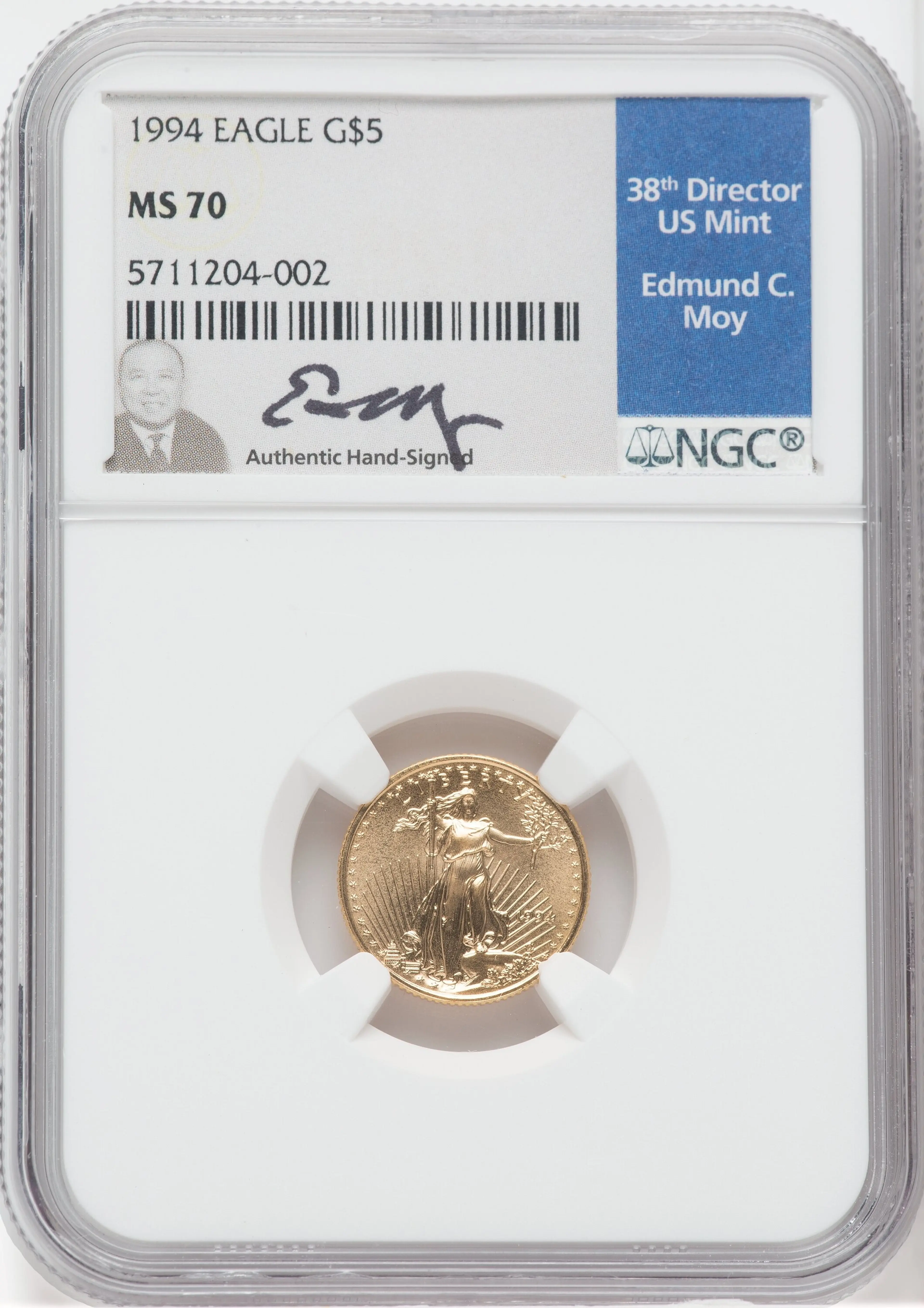 1994 $5 Tenth-Ounce Gold Eagle, MS
