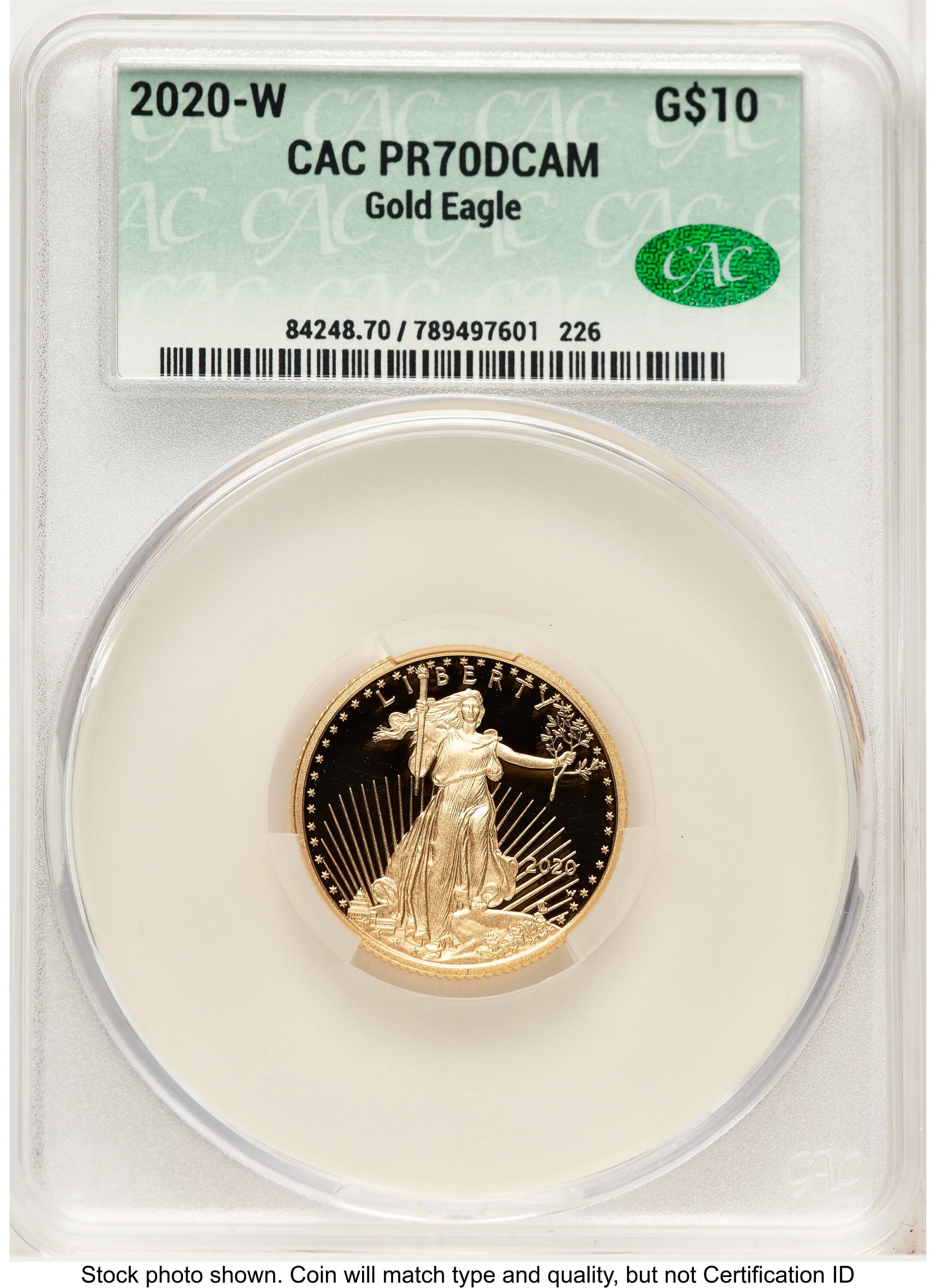 2020-W Proof Gold Eagle 1/4 oz Non Designation