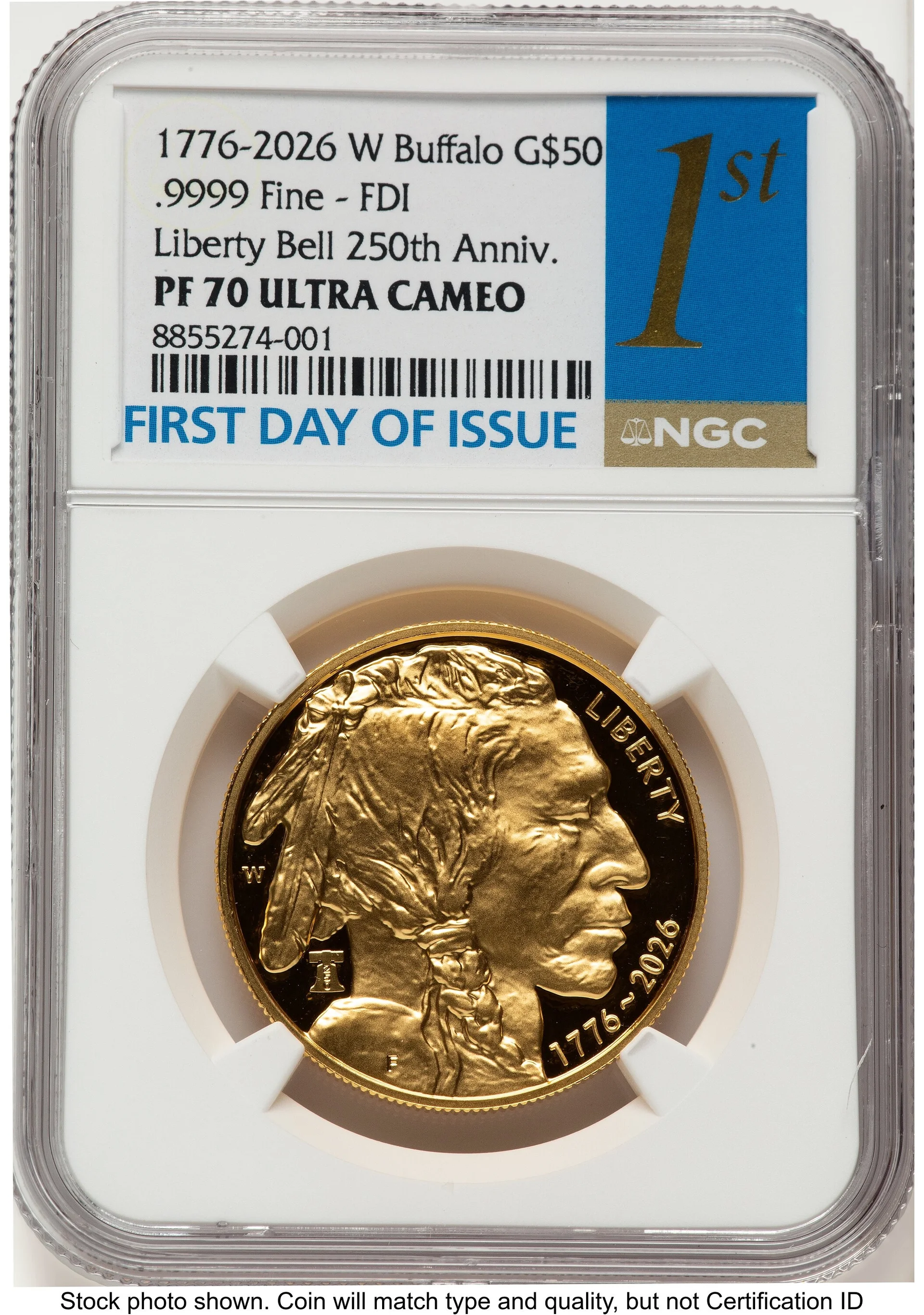 2026-W Proof Gold Buffalo 1 oz FDI 1ST - 1