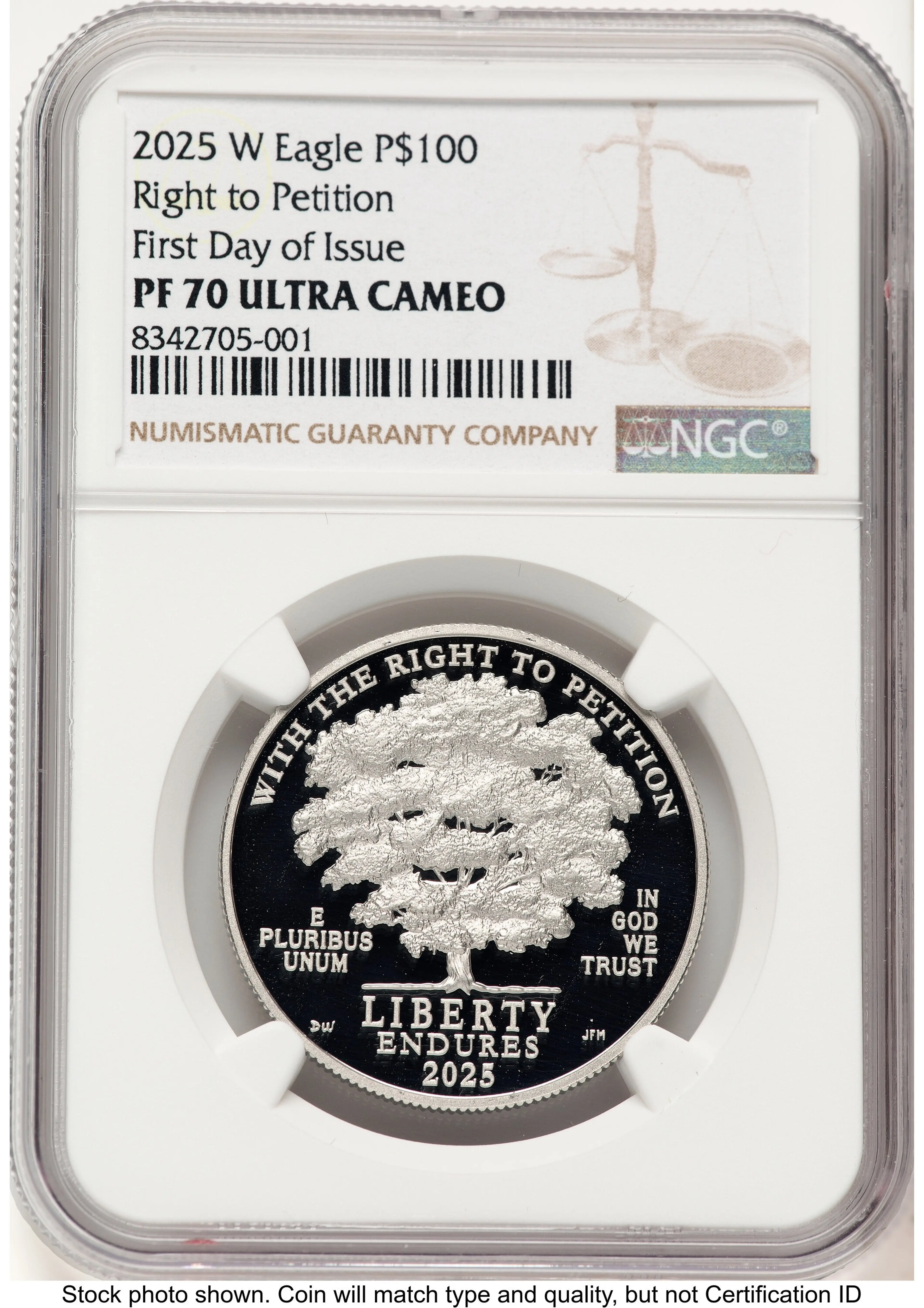 2025-W Proof Platinum Eagle 1 oz FDI Brown Label