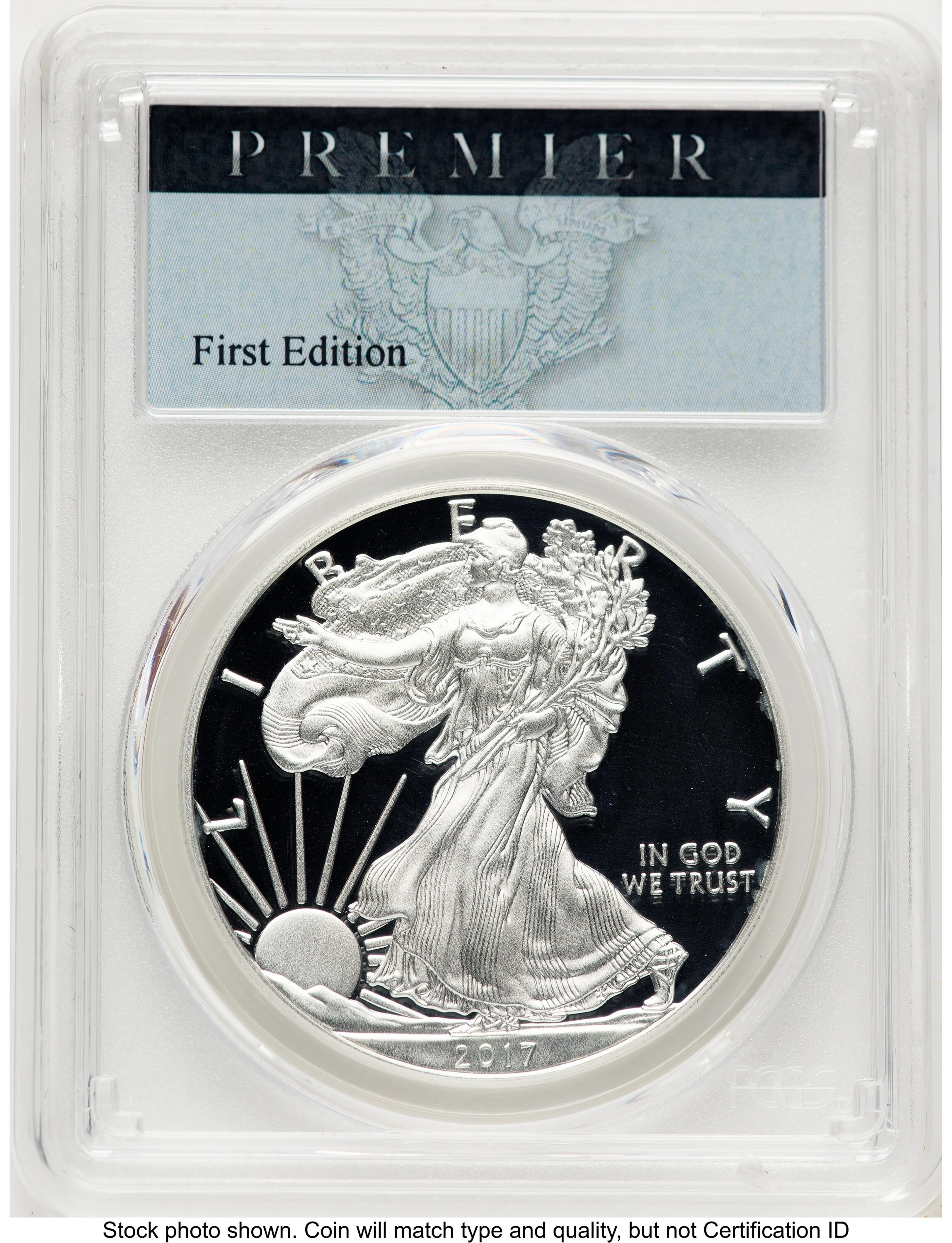 2017-S Proof Silver Eagle Congratulations Set 1 oz Premier Label - Image 1