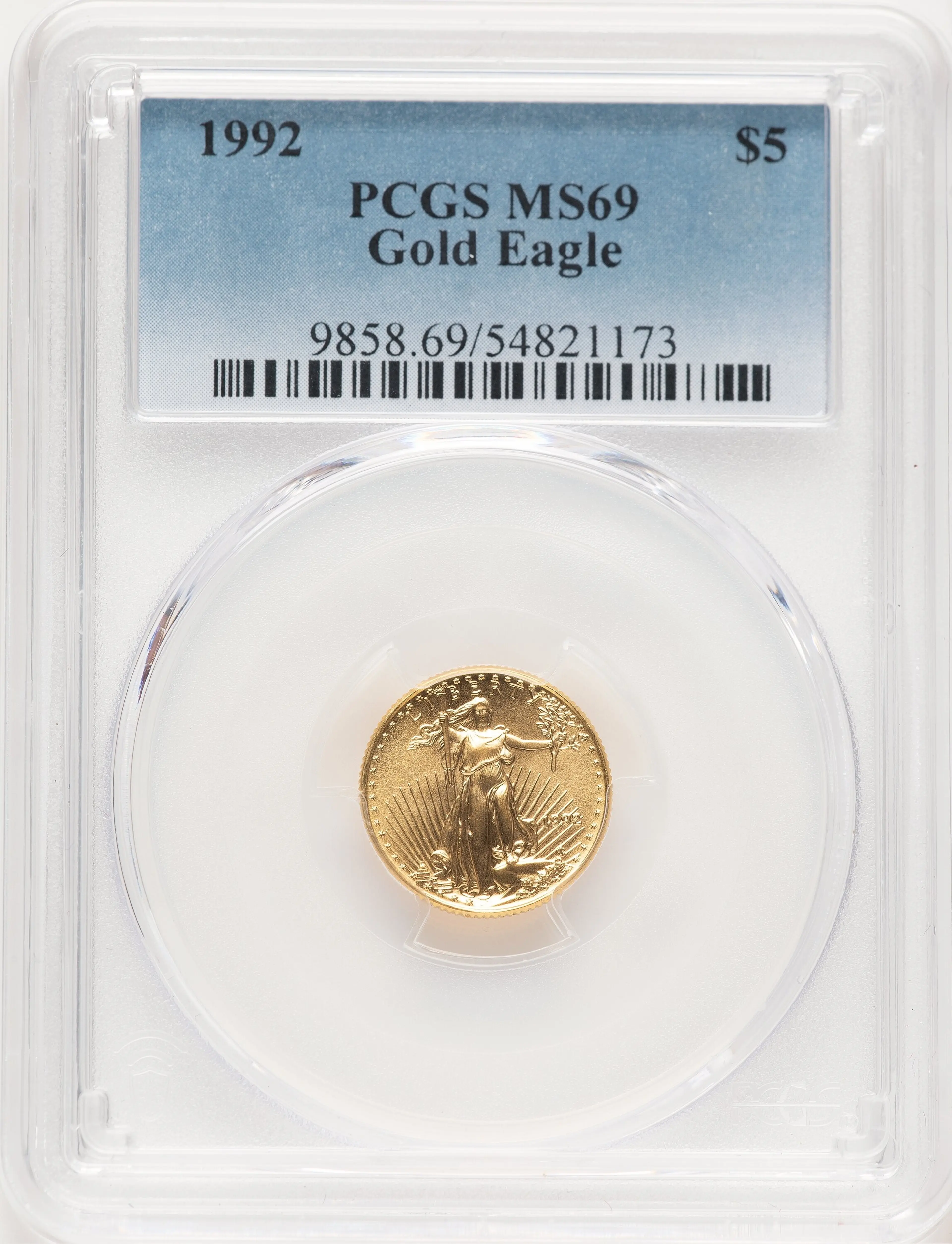 1992 $5 Tenth-Ounce Gold Eagle, MS