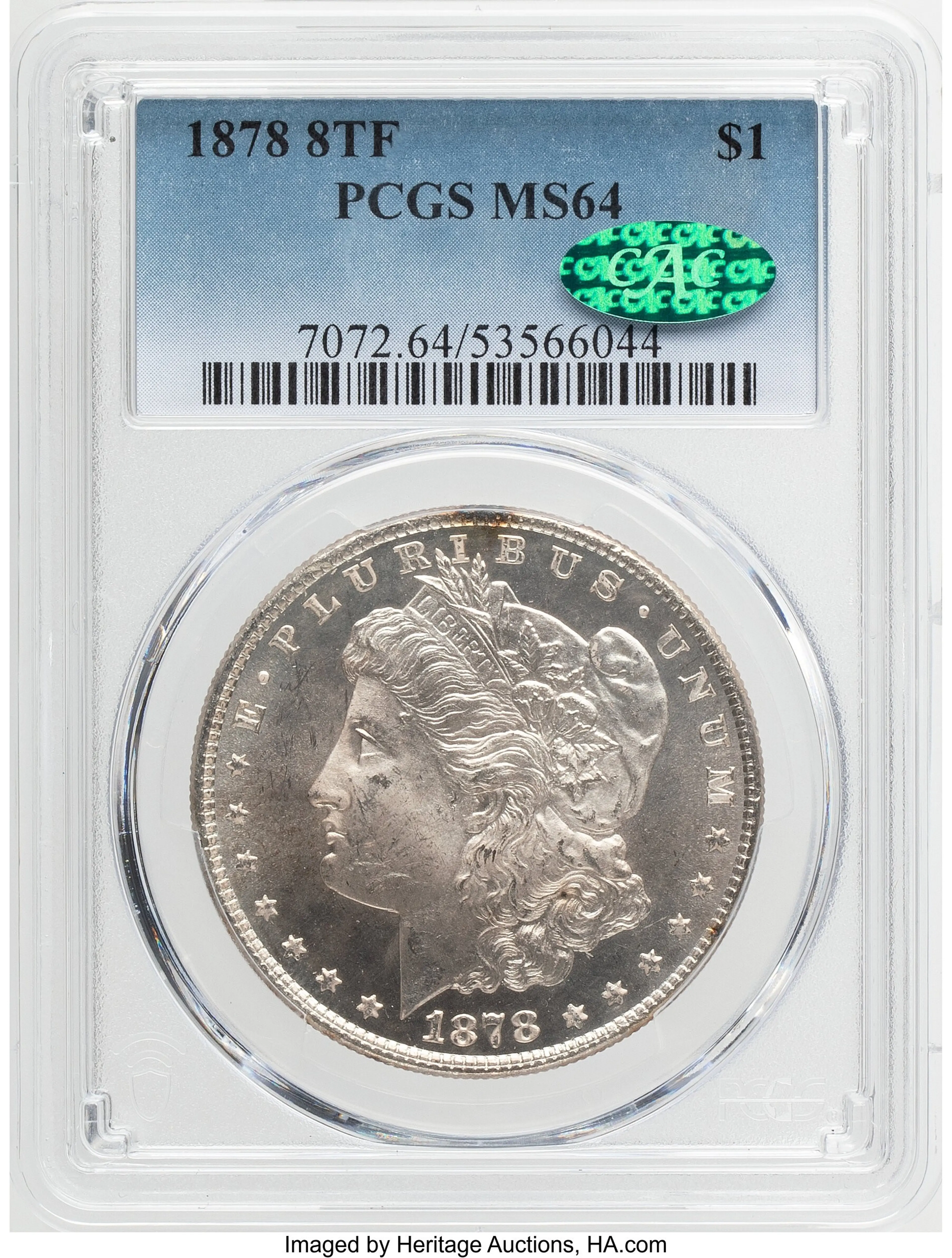 1878 8TF $1 VAM 17 Diagonal in 8, MS