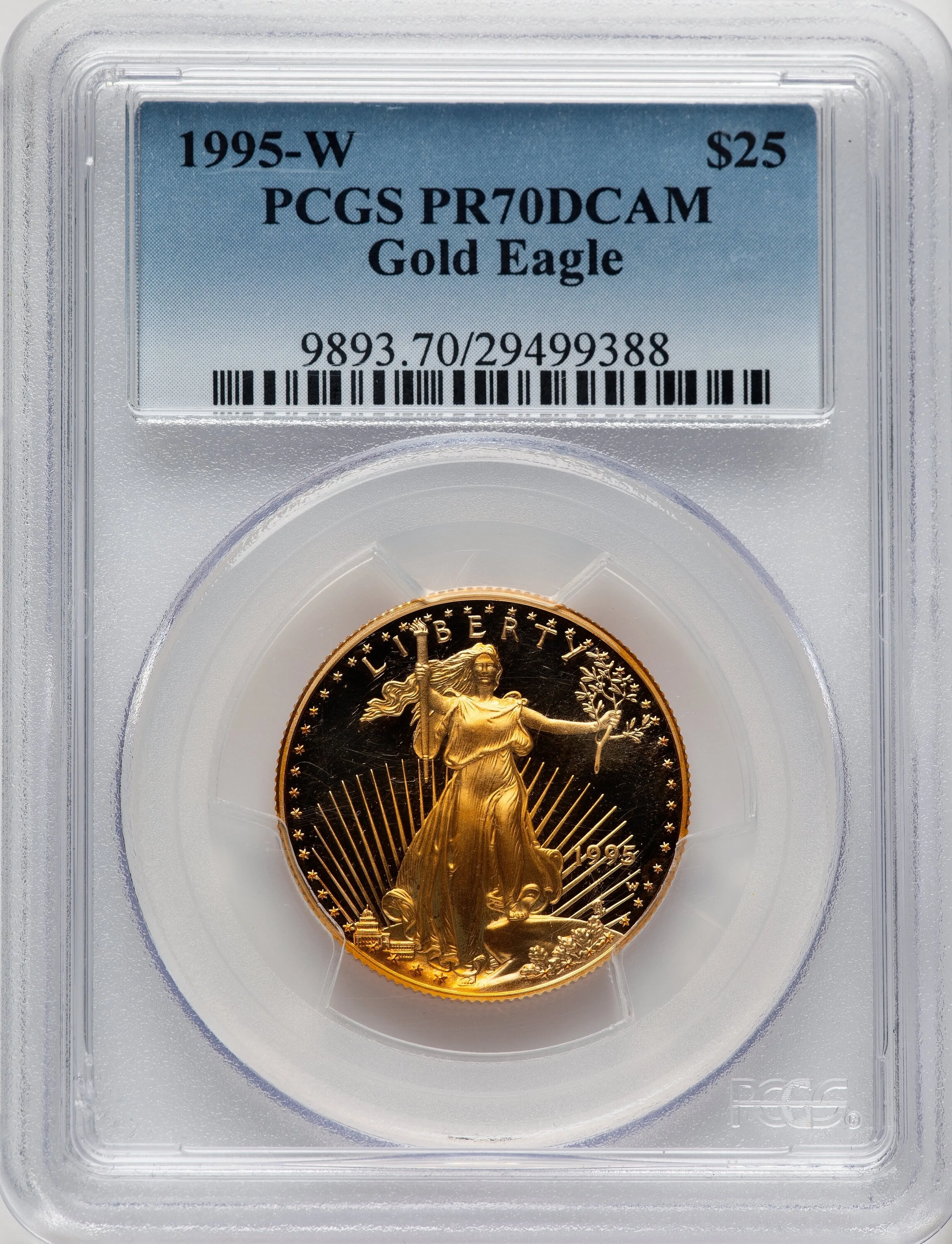 1995-W Proof Gold Eagle 1/2 oz - Image 1
