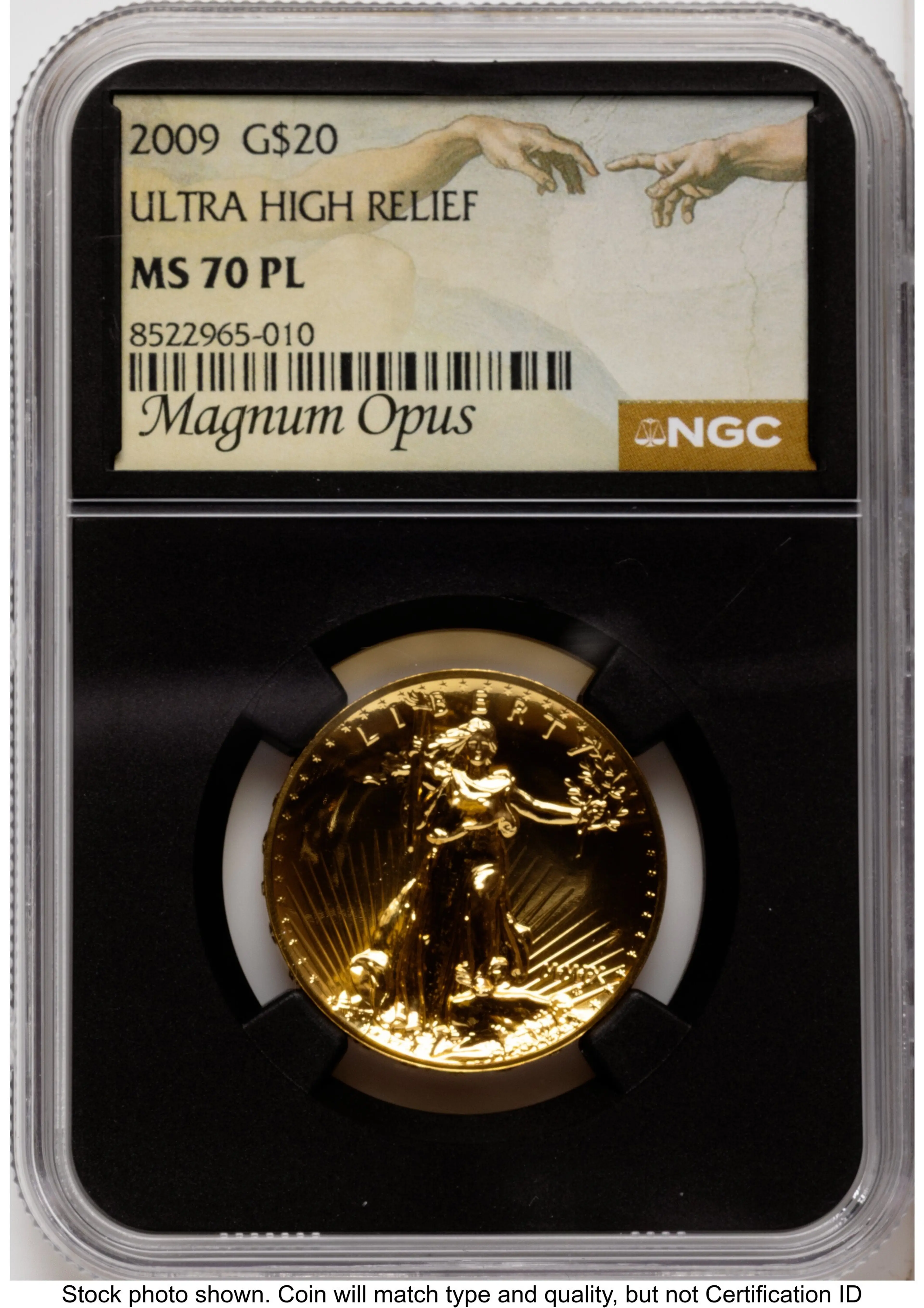 2009 G$20 Ultra High Relief, PL Magnum Opus Blk Core
