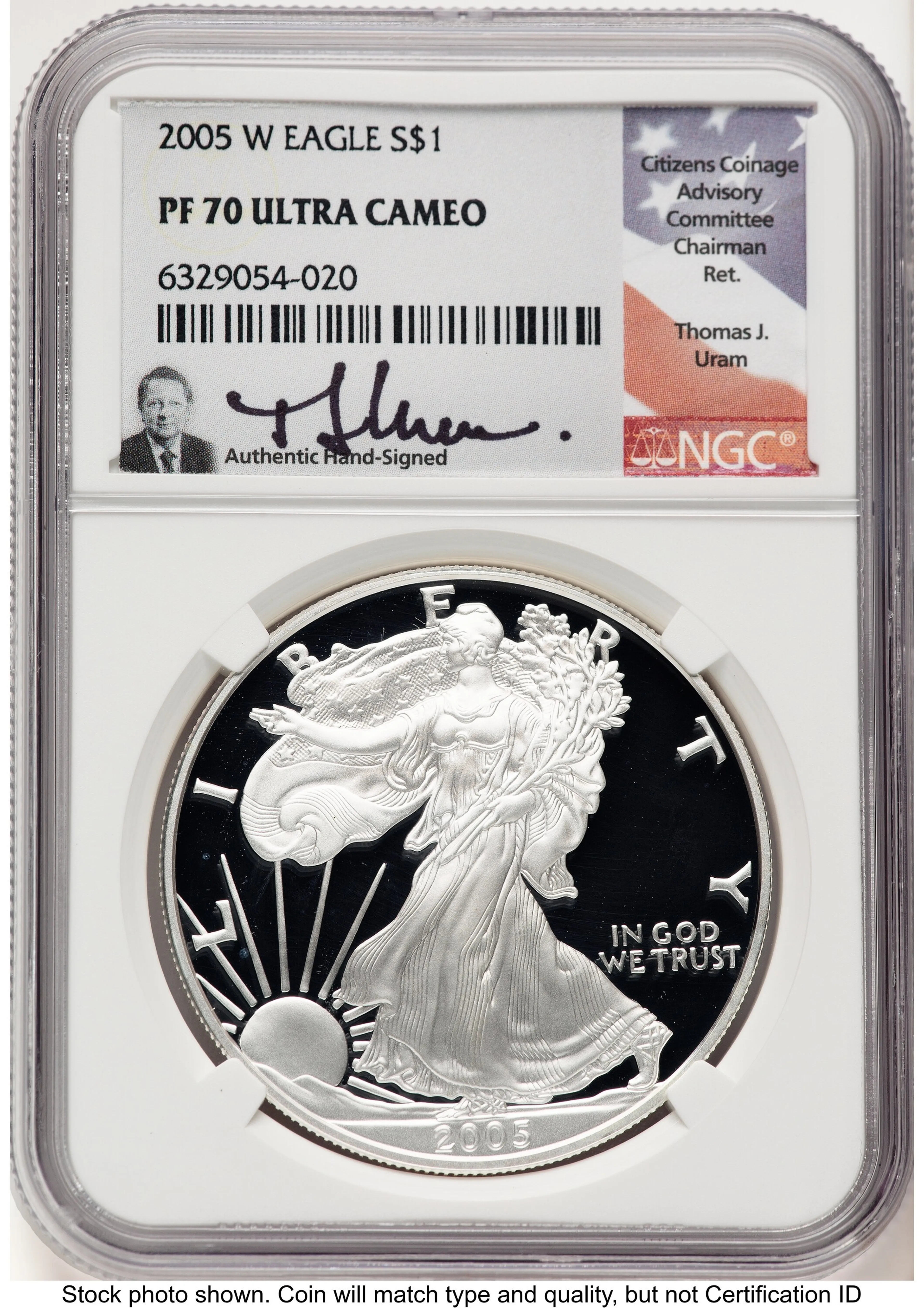 2005-W Proof Silver Eagle 1 oz Thomas Uram - Image 1