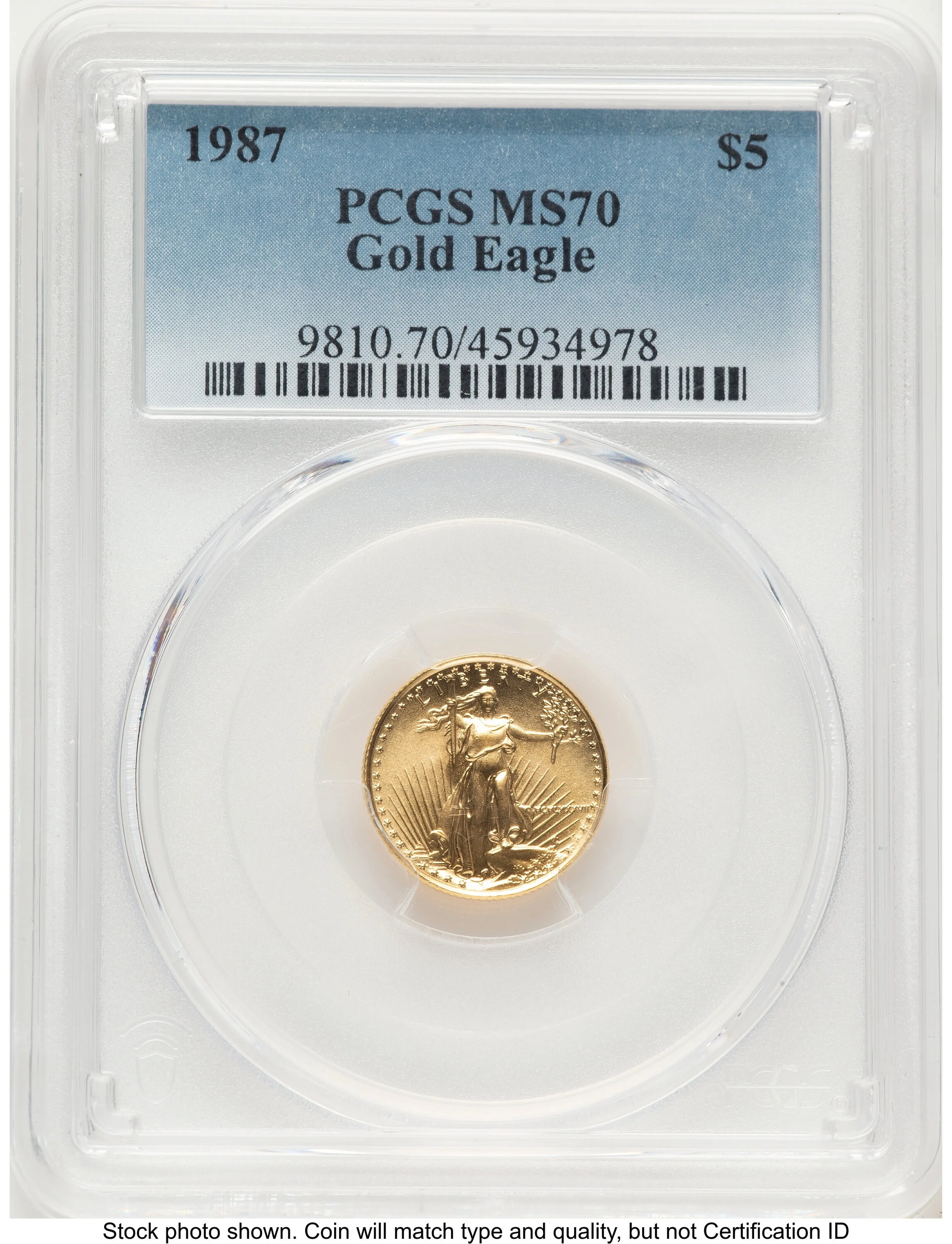 1987 Gold Eagle 1/10 oz