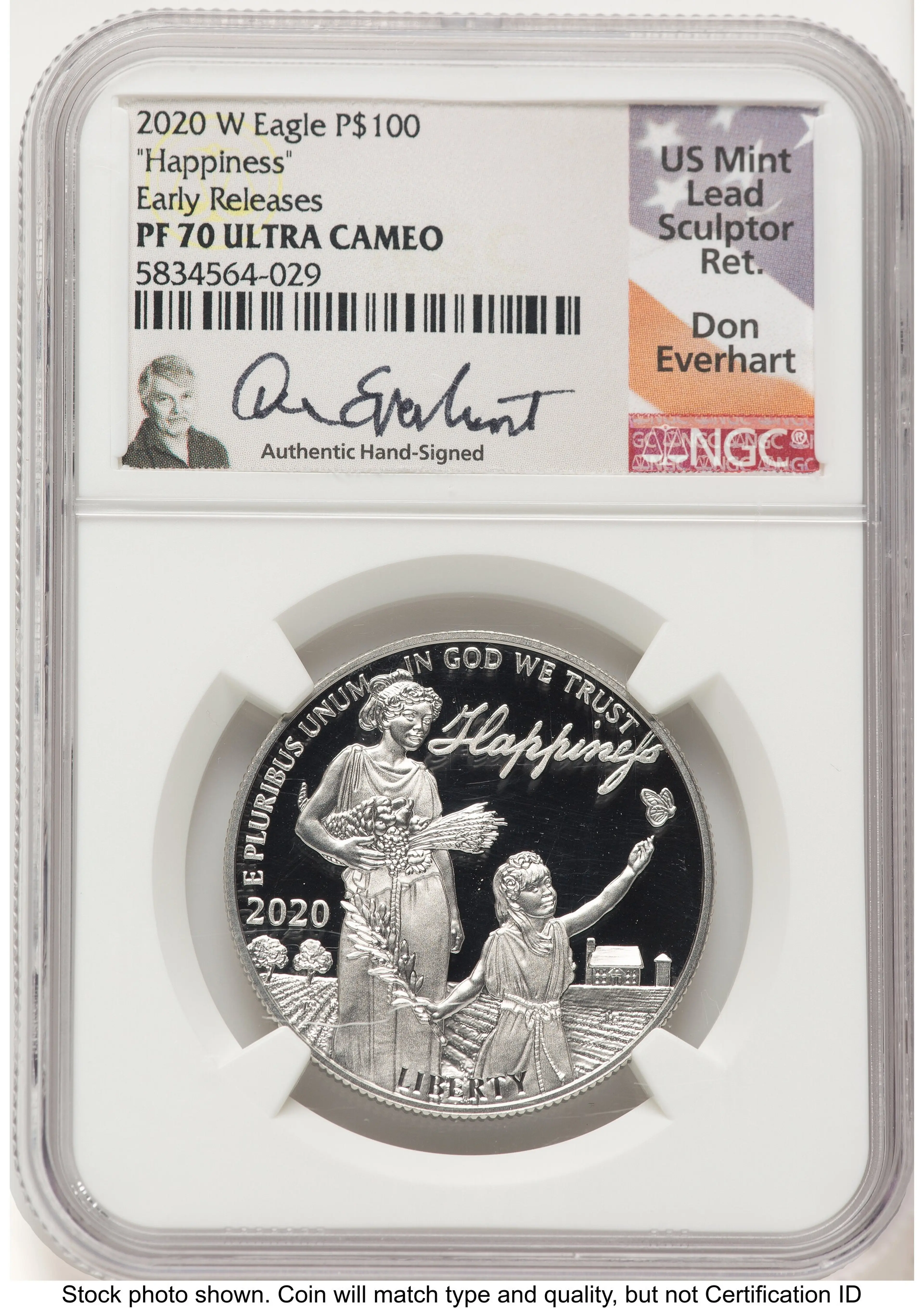 2020-W Proof Platinum Eagle 1 oz ER Don Everhart