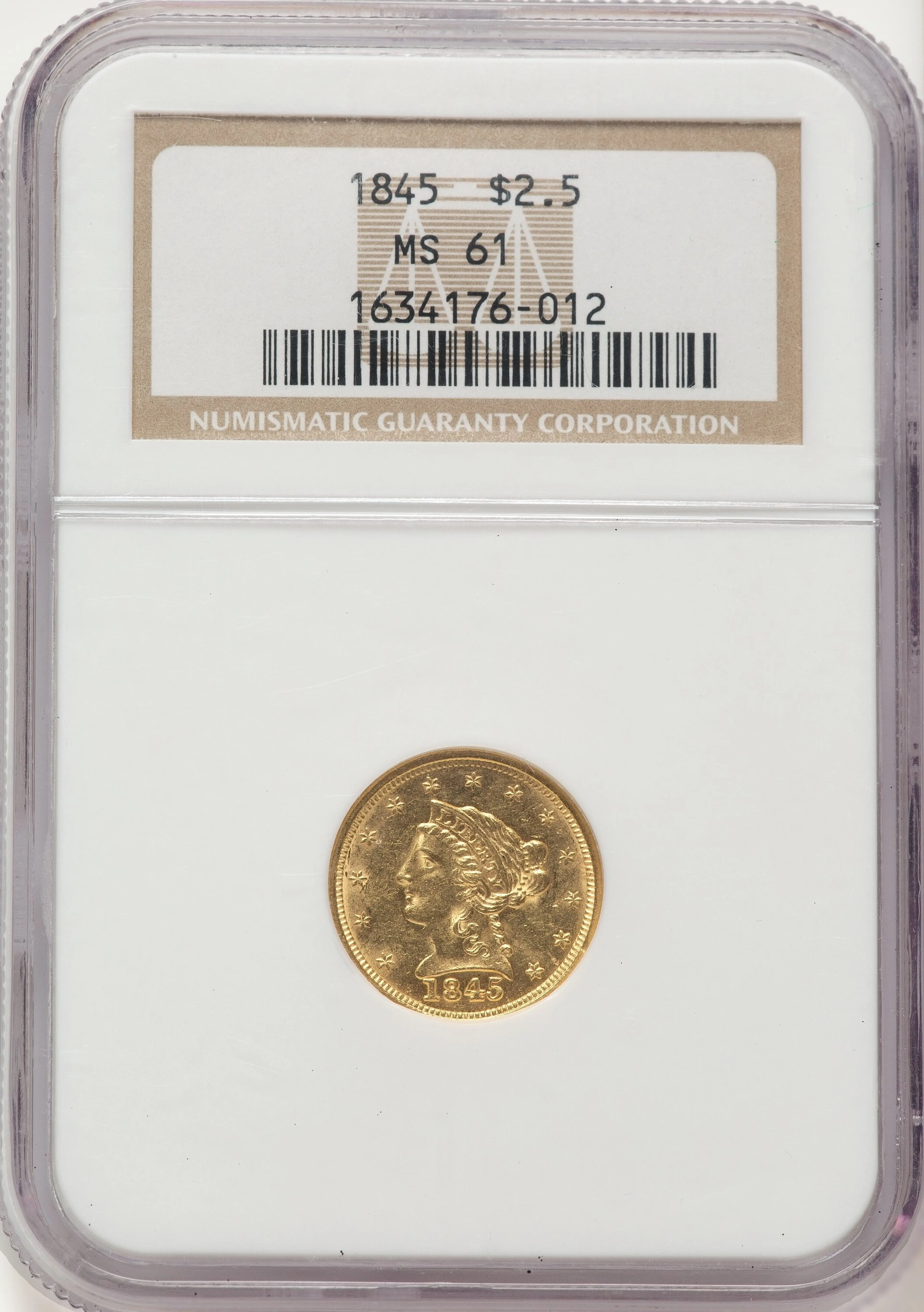 1845 $2 1/2