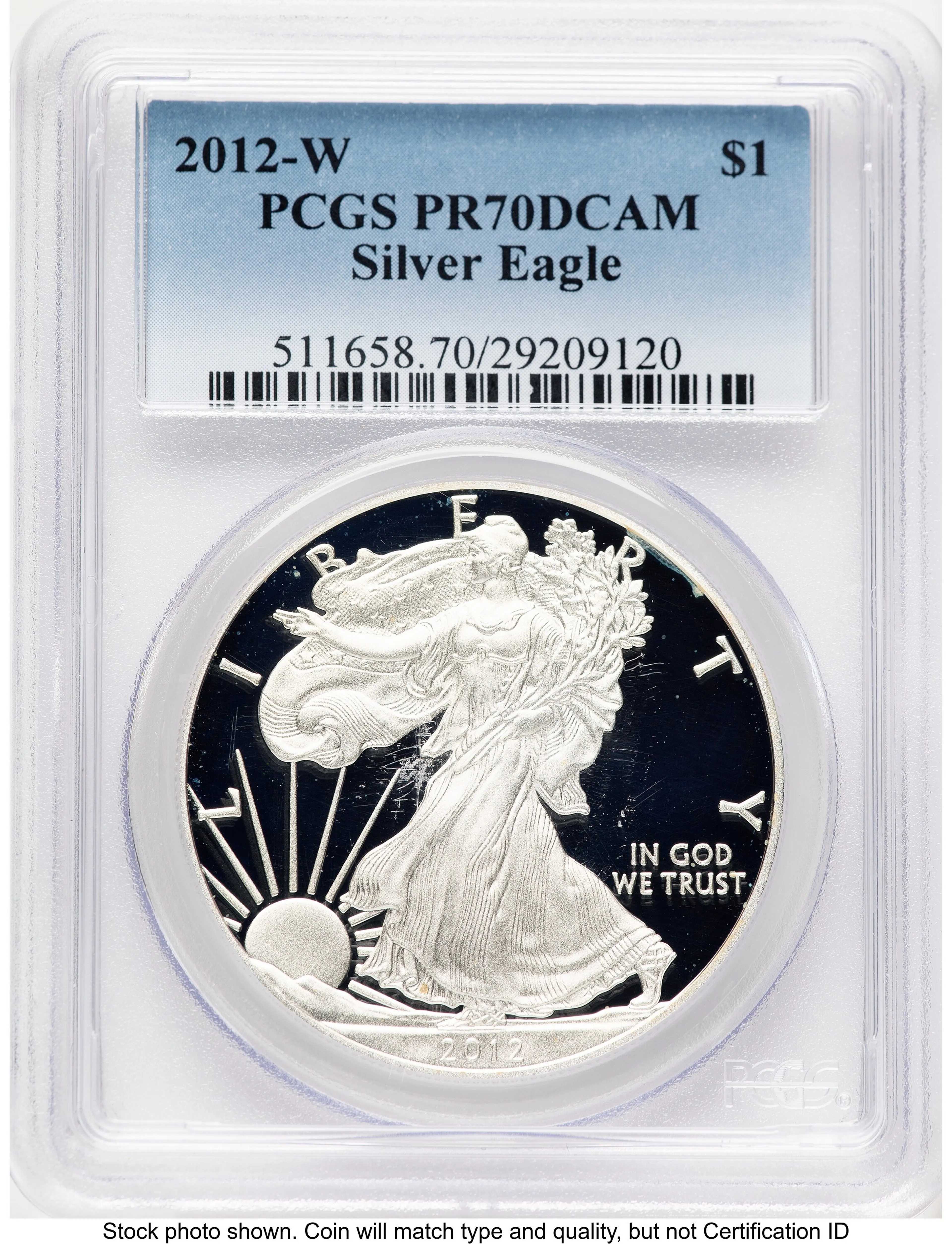 2012-W Proof Silver Eagle 1 oz - Image 1
